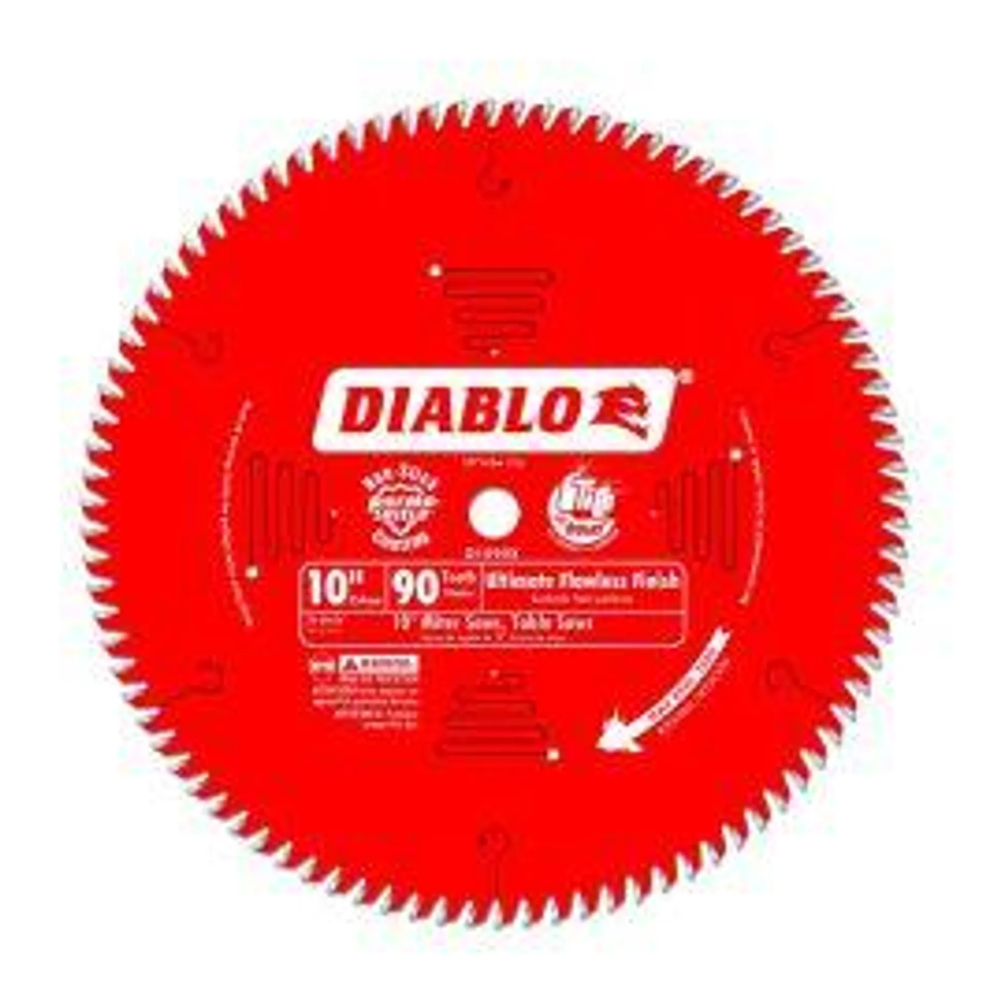 Lame de scie transversale 10'' x 90 dts (Carbure avec Titane et Cobalt) #D1090X - Diablo