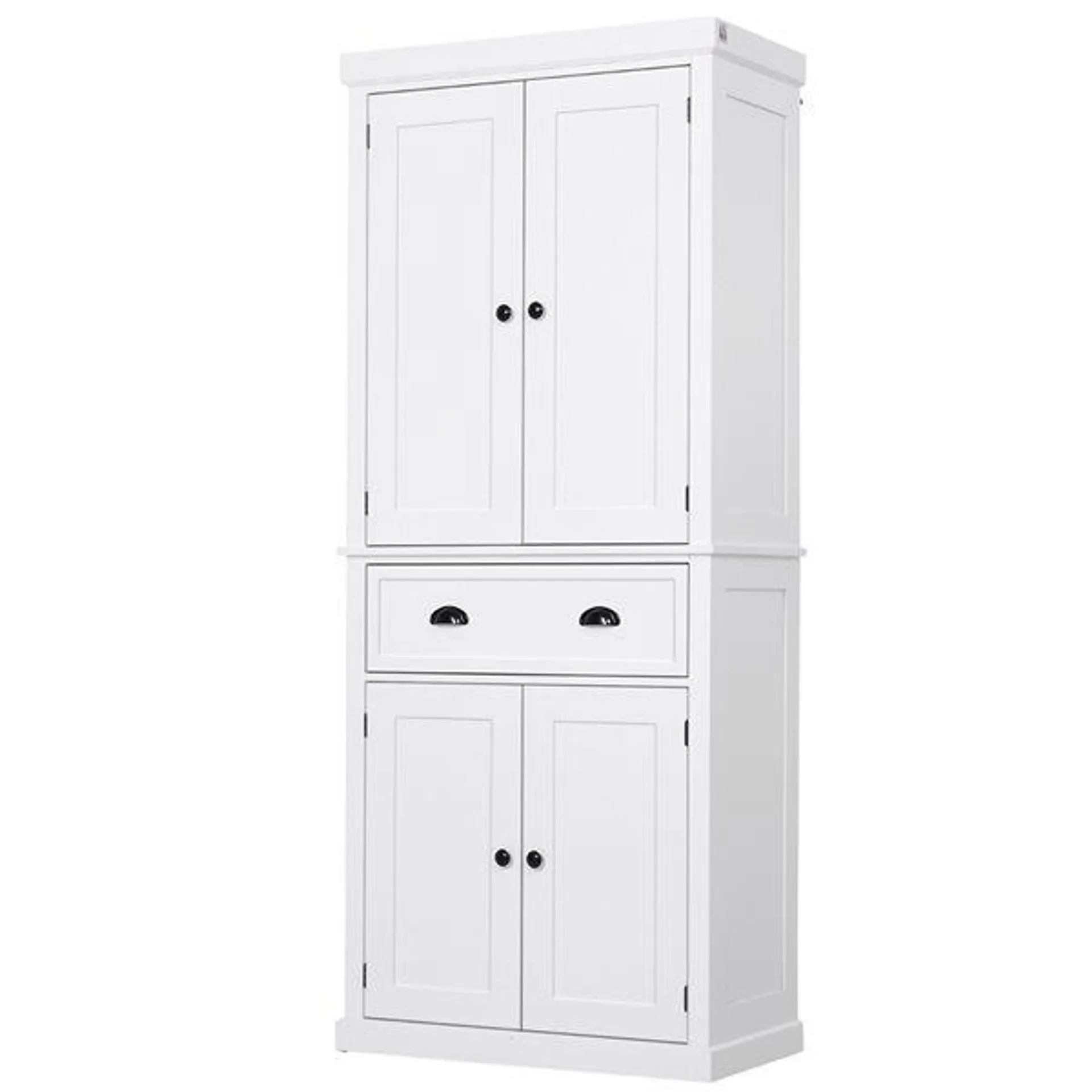 Garde-manger autoportant HOMCOM en bois composite blanc de 29,92 po l.