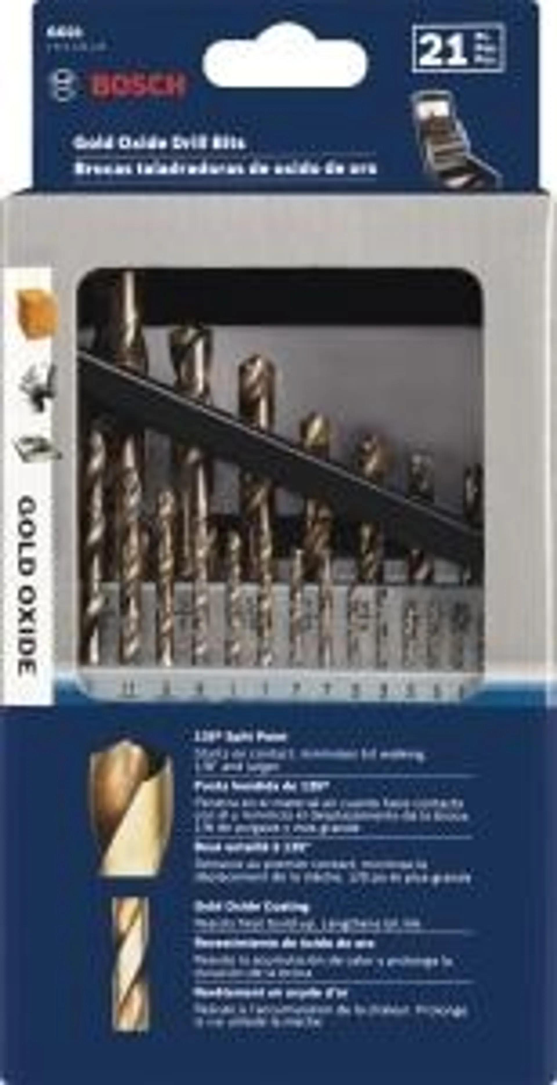 21 pc Gold Oxide Drill Bit Set