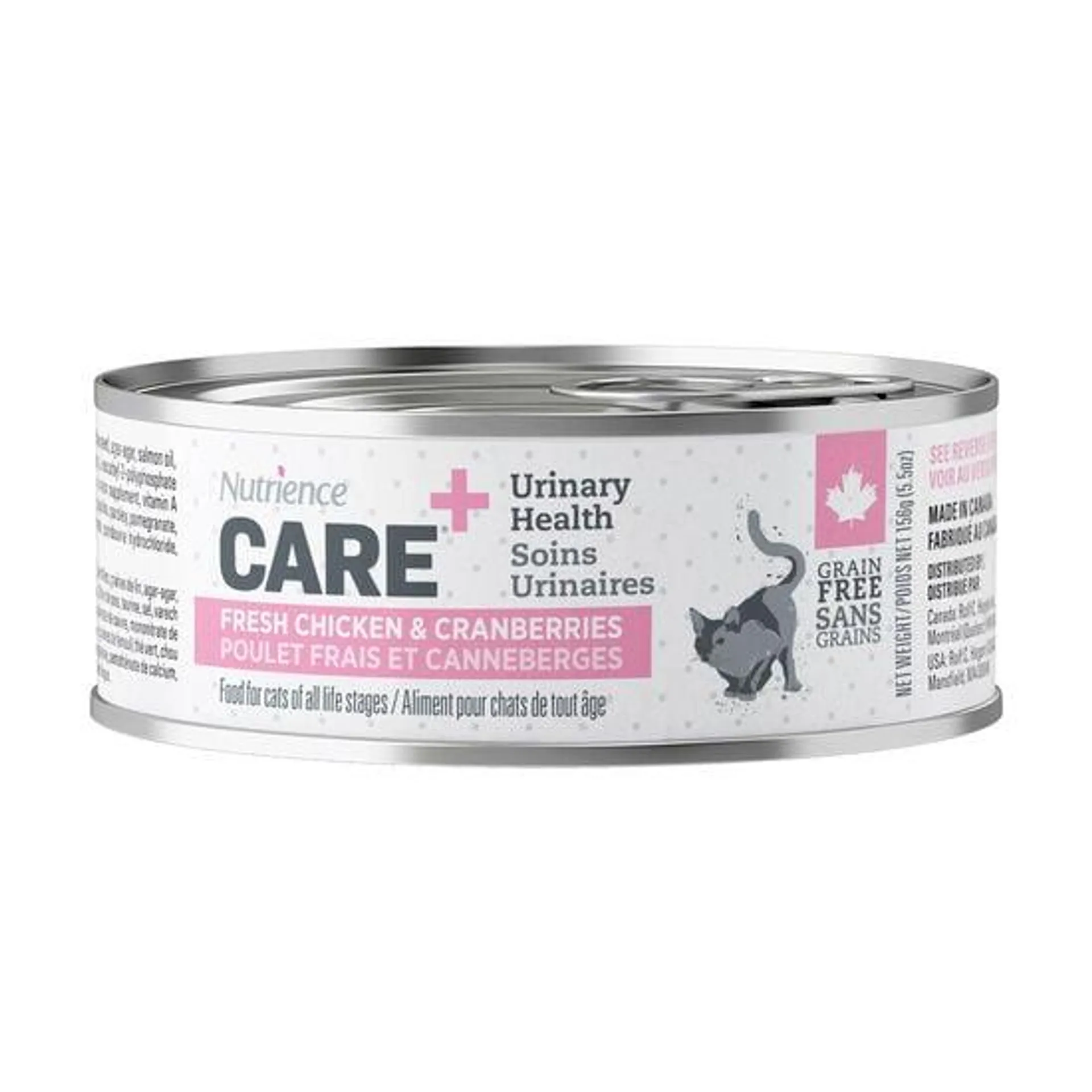 Pâté soins urinaires pour chats, poulet et canneberges