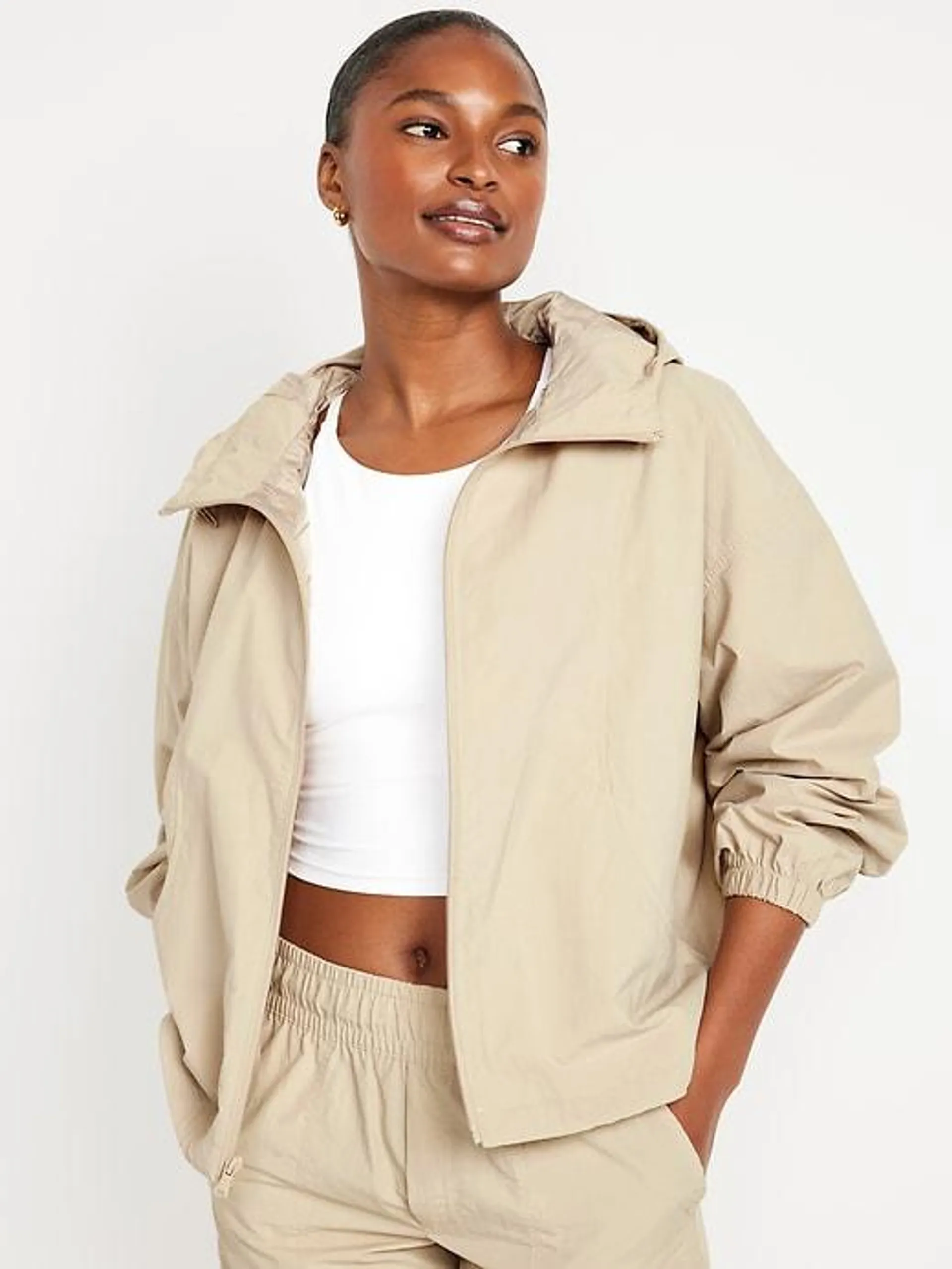 Nylon Performance Zip Jacket