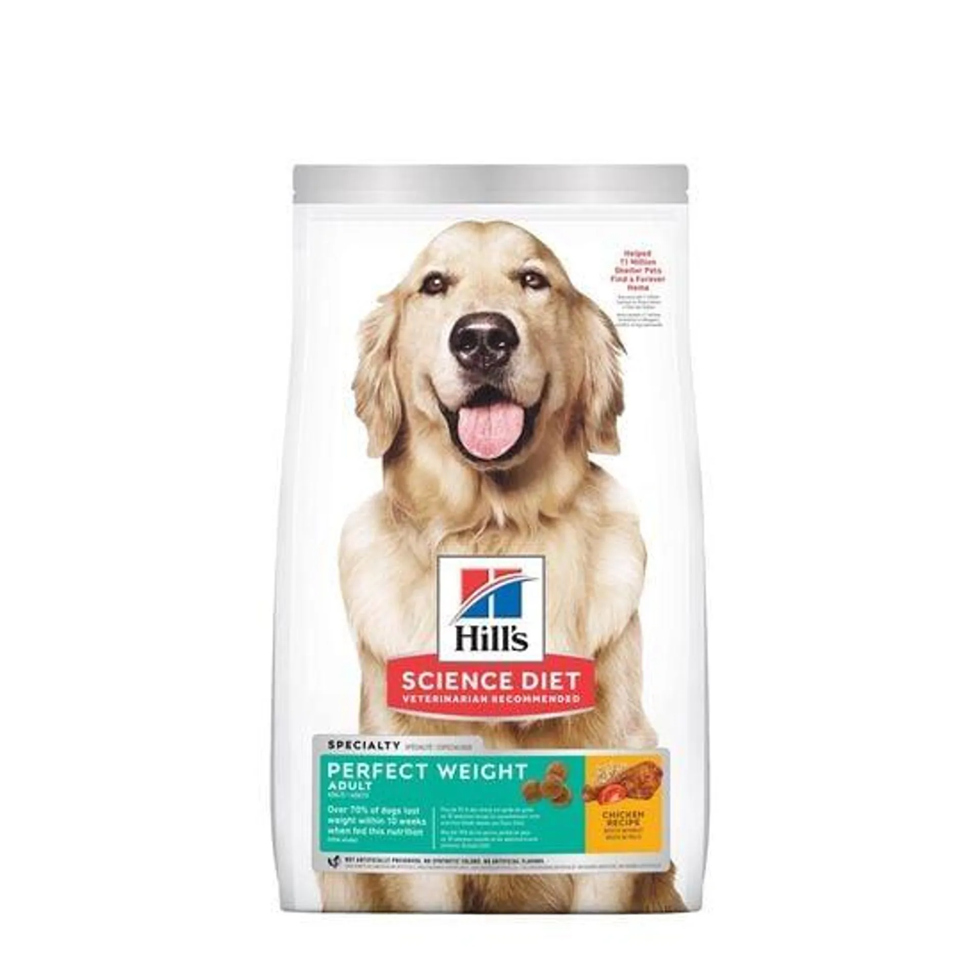 Nourriture sèche « Perfect Weight » au poulet pour chiens adultes, 11,34 kg