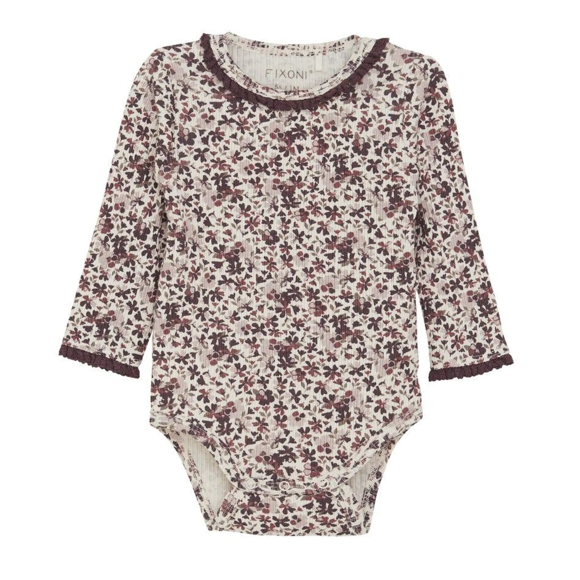 Flower Rib Bodysuit 1-9M