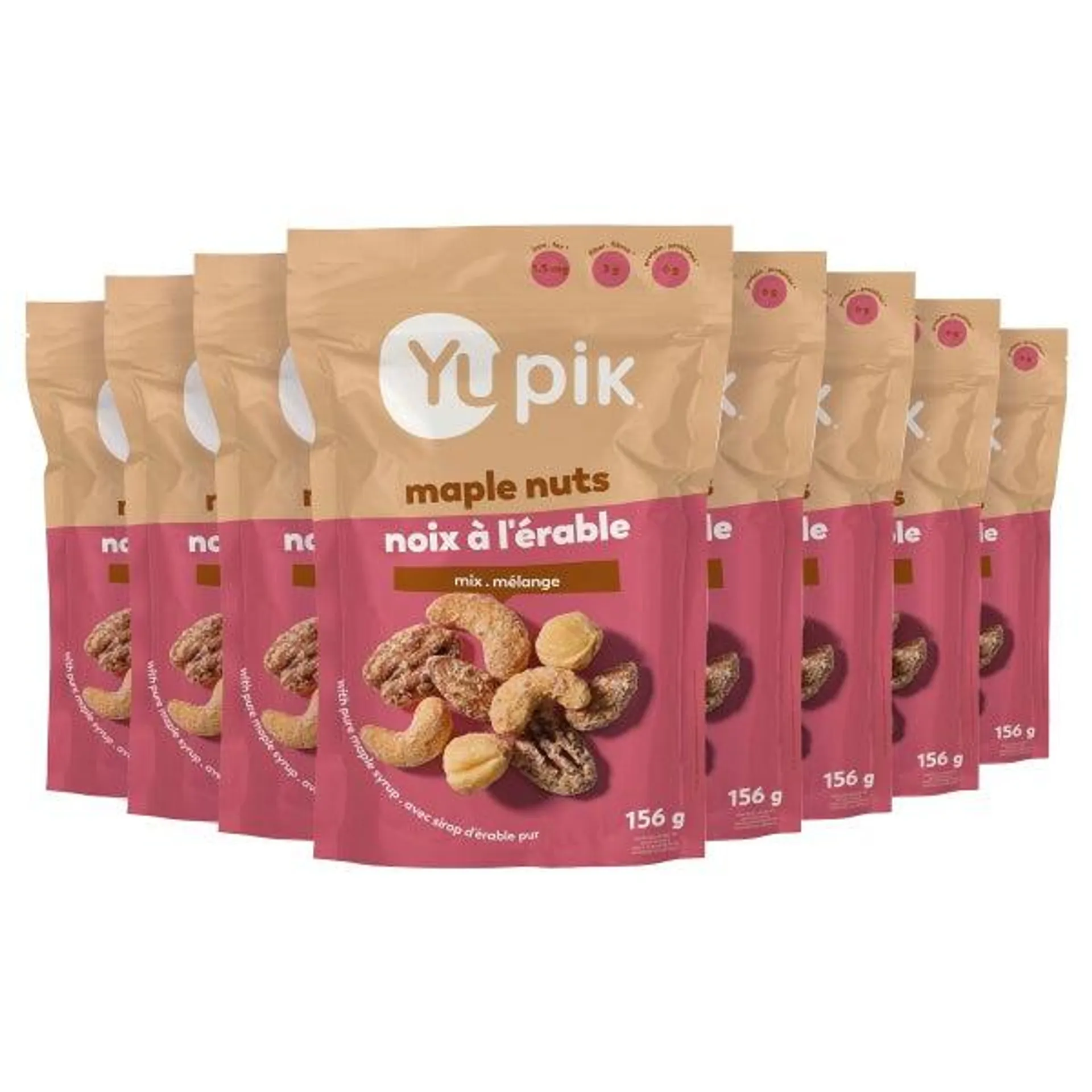 Yupik Maple Nuts Mix, 8 × 156 g