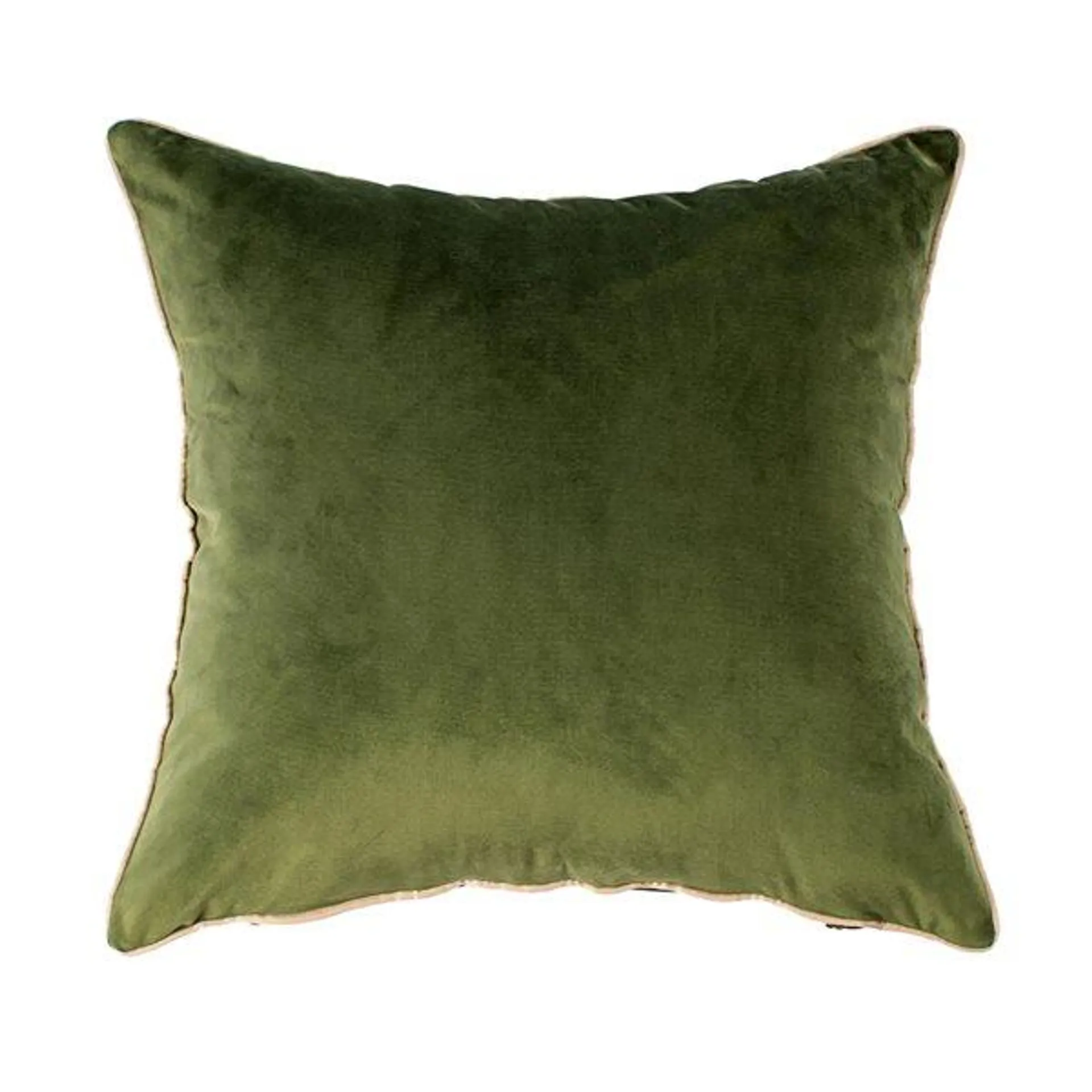 Coussin décoratif carré vert de 18 po x 18 po Solid Velvet par Gouchee Home