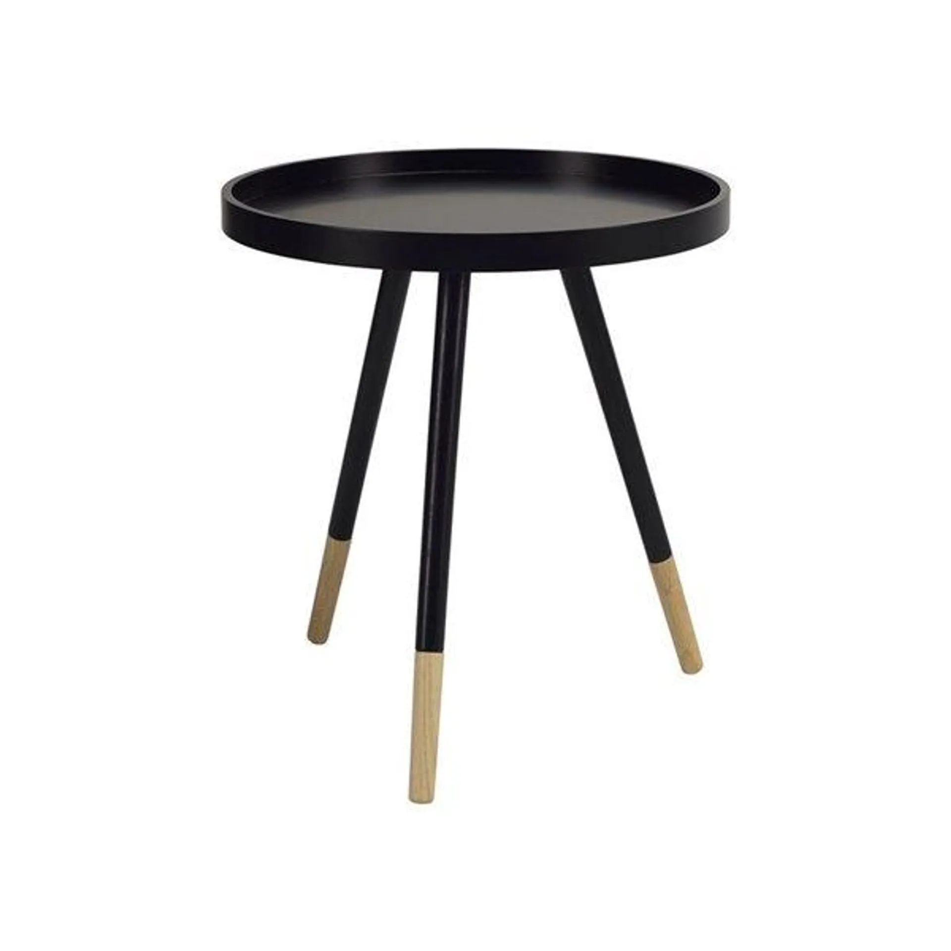 Table d'appoint ronde Innis en placage noir GFURN