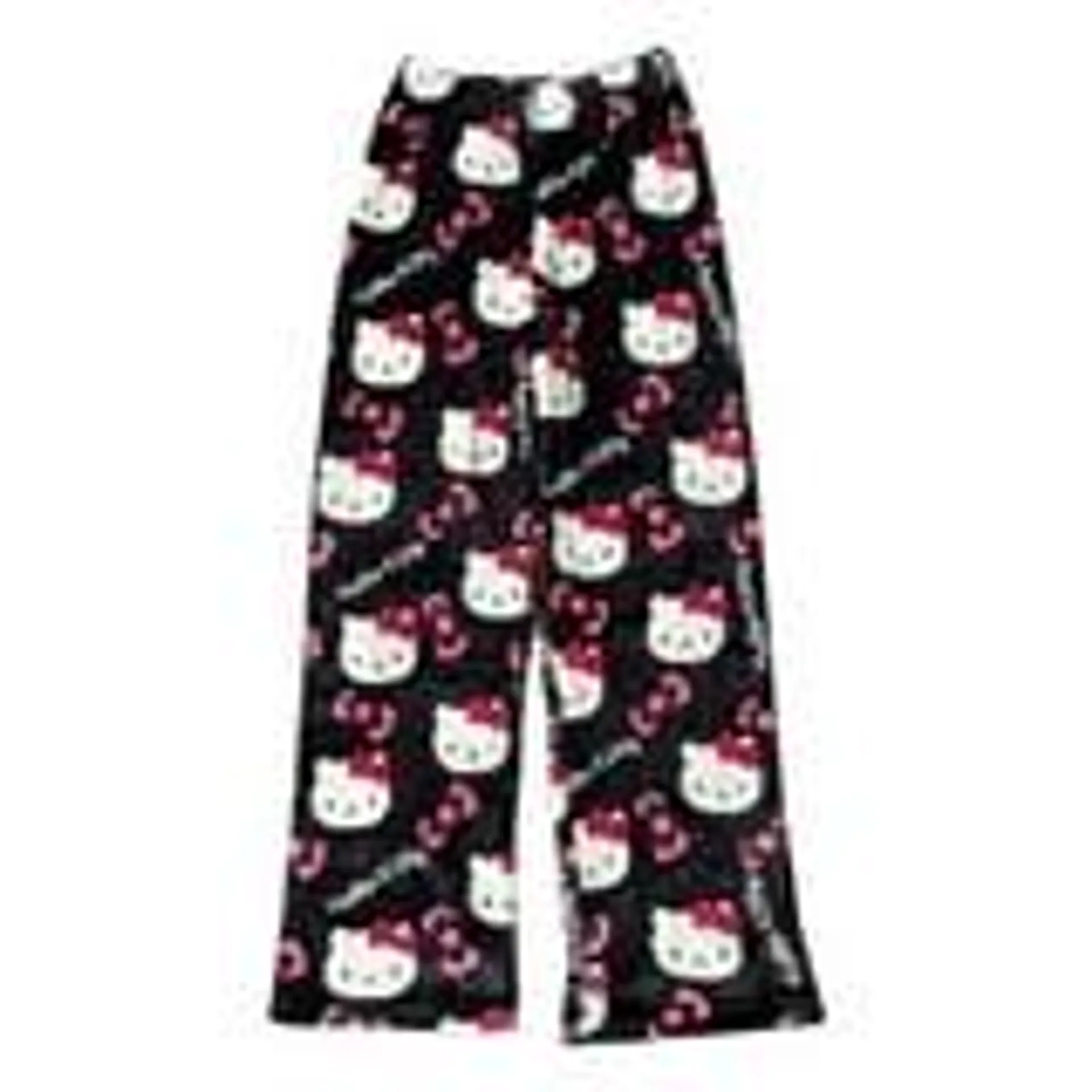 Halloween Sanrio Hello Kitty Pyjama Pantalon Unisexe Automne Hiver Flanelle Chaude Vêtements de Nuit Tendance Citrouille Y2K Dessin Animé Vêtements de Maison
