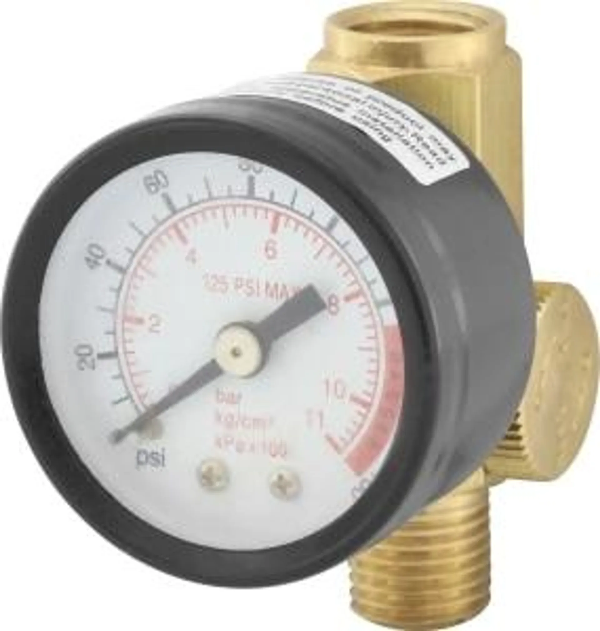 1/4 in. NPTF In-Line Air Regulator with Gauge