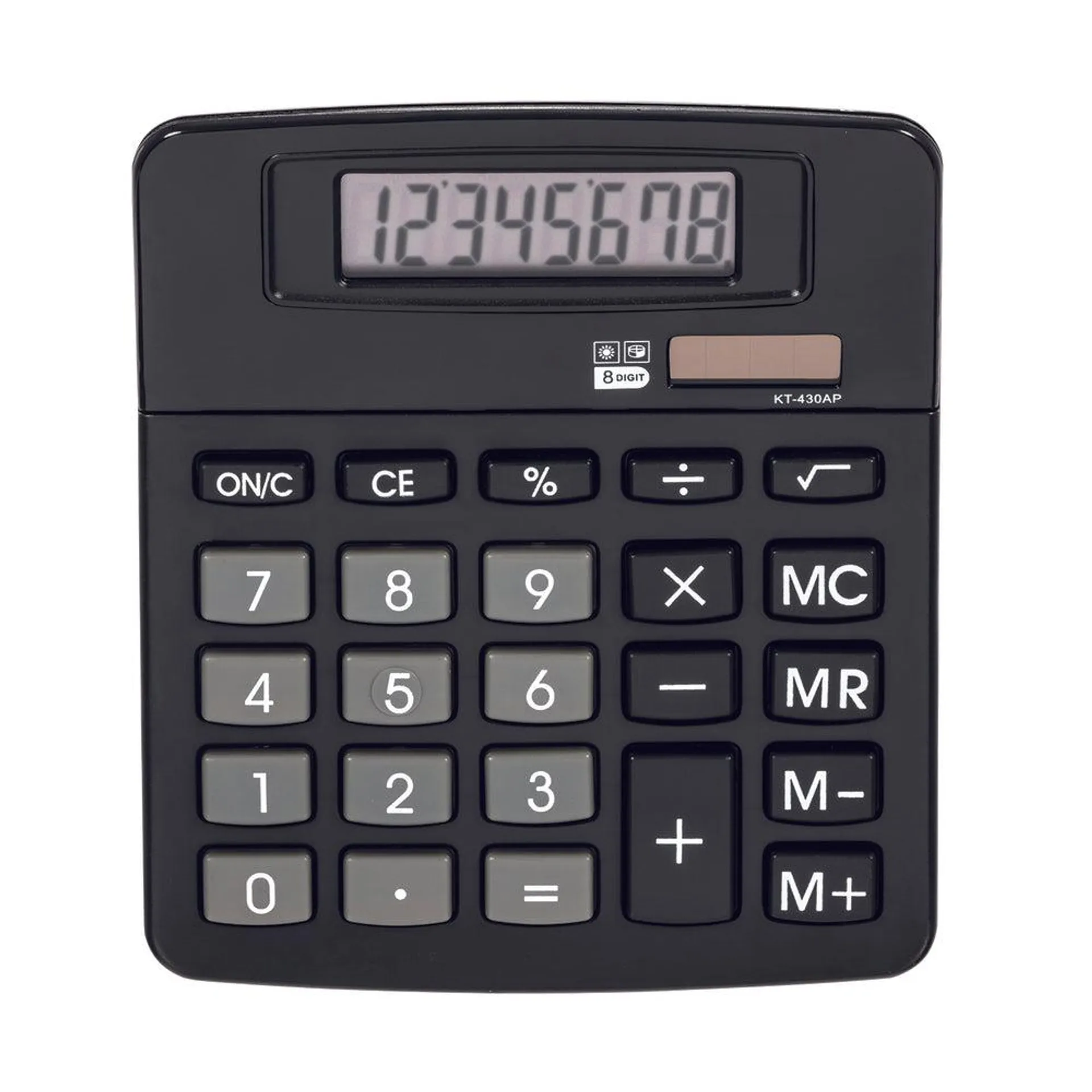 Calculatrice de table, alimentation double, 8 chiffres (KT-430AP)