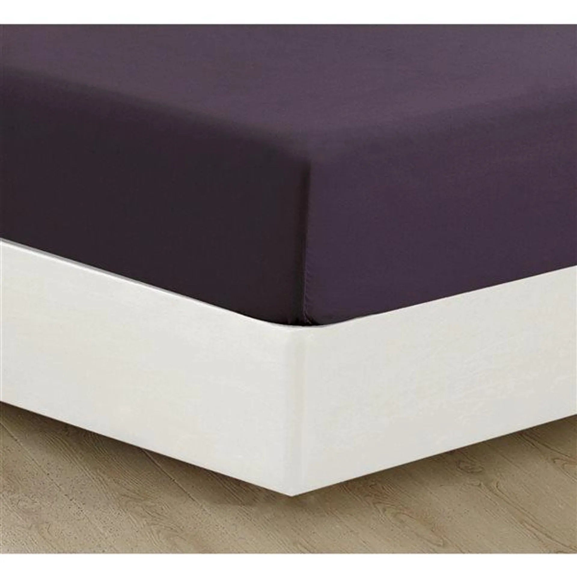 Drap Marina Decoration aubergine pour grand lit en polyester