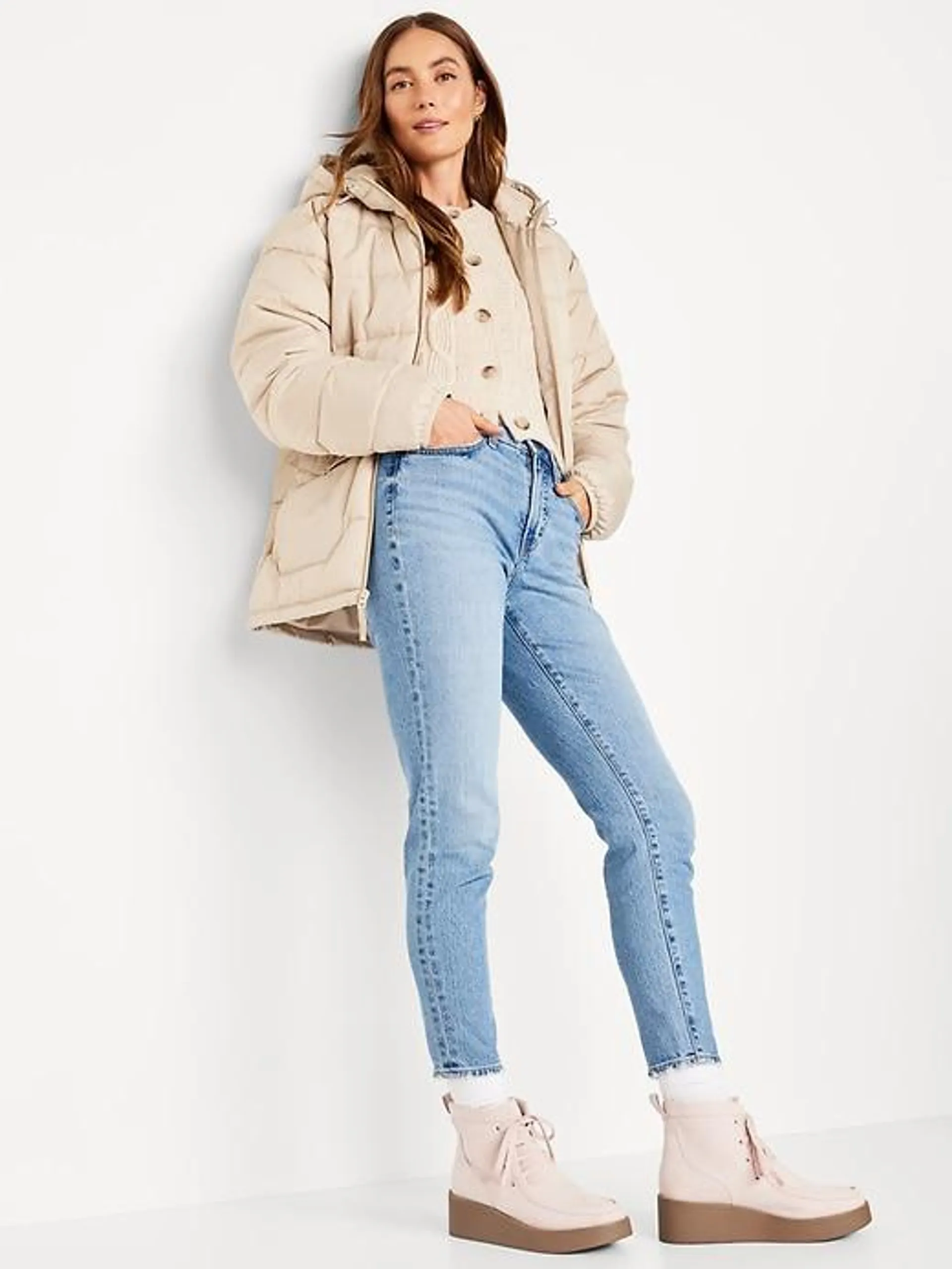 Faux-Suede Wedge Boots