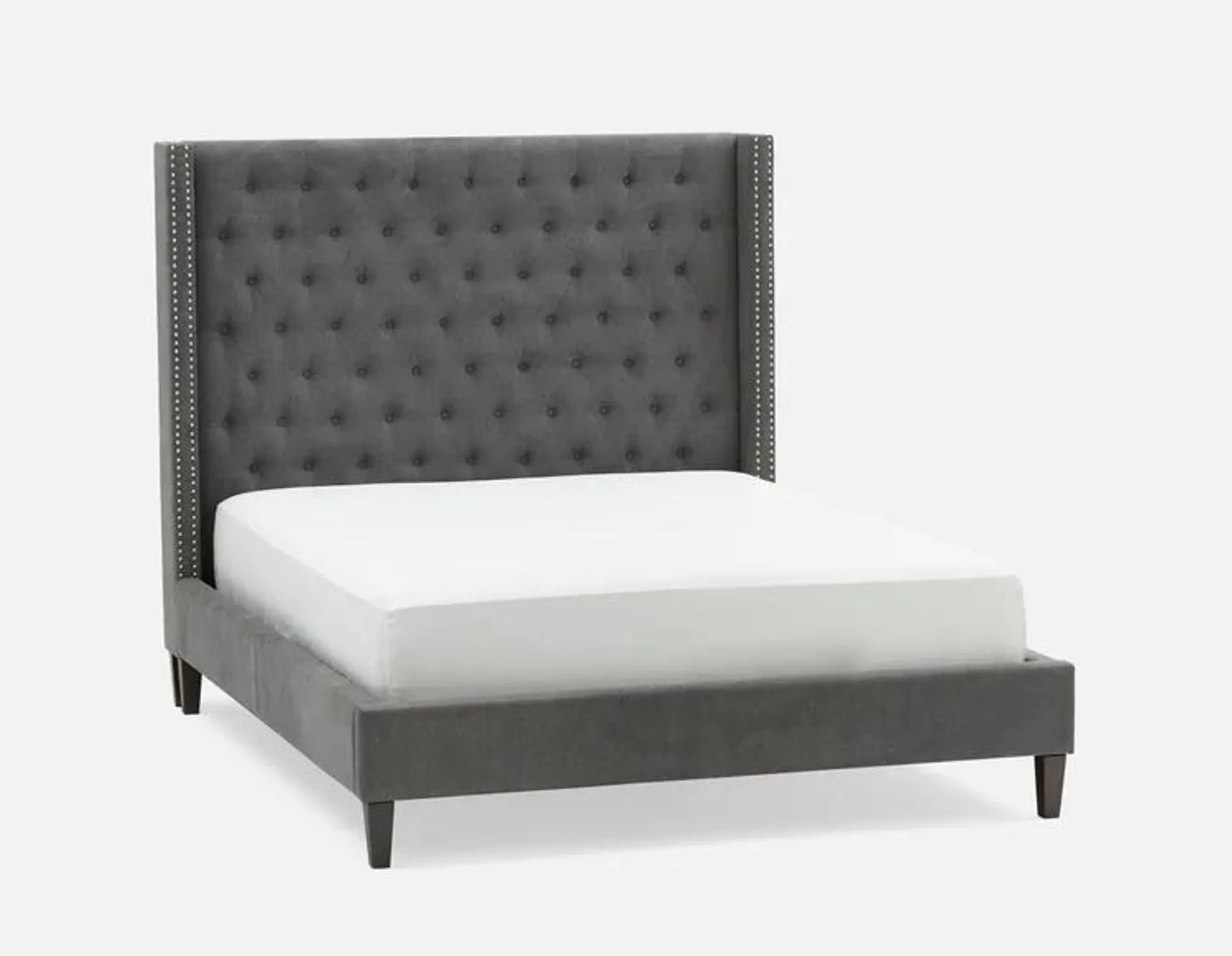 VERSAILLES tufted upholstered wingback queen size bed