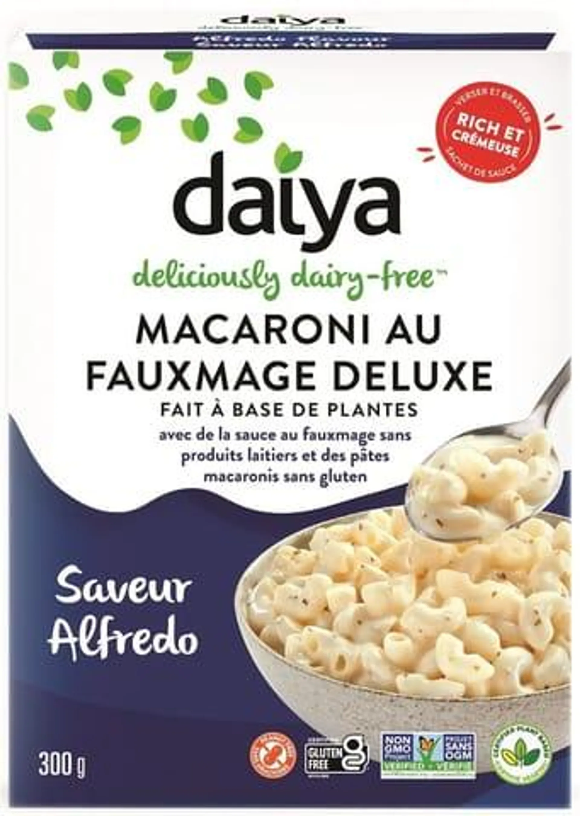 Pâtes macaroni au fauxmage deluxe - Saveur Alfredo