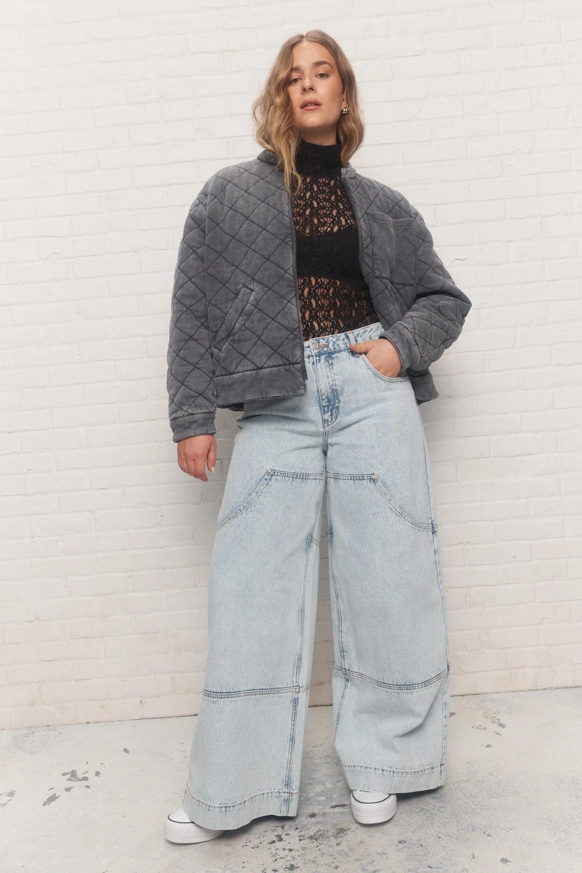 Belleza | Jeans ample bleu délavé