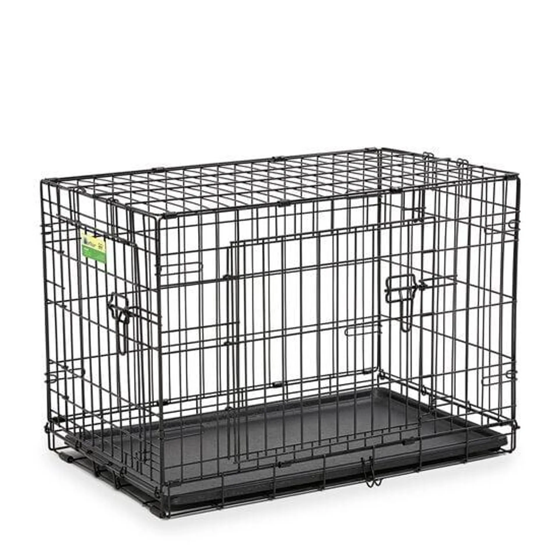 Cage pliante à deux portes pour chiens