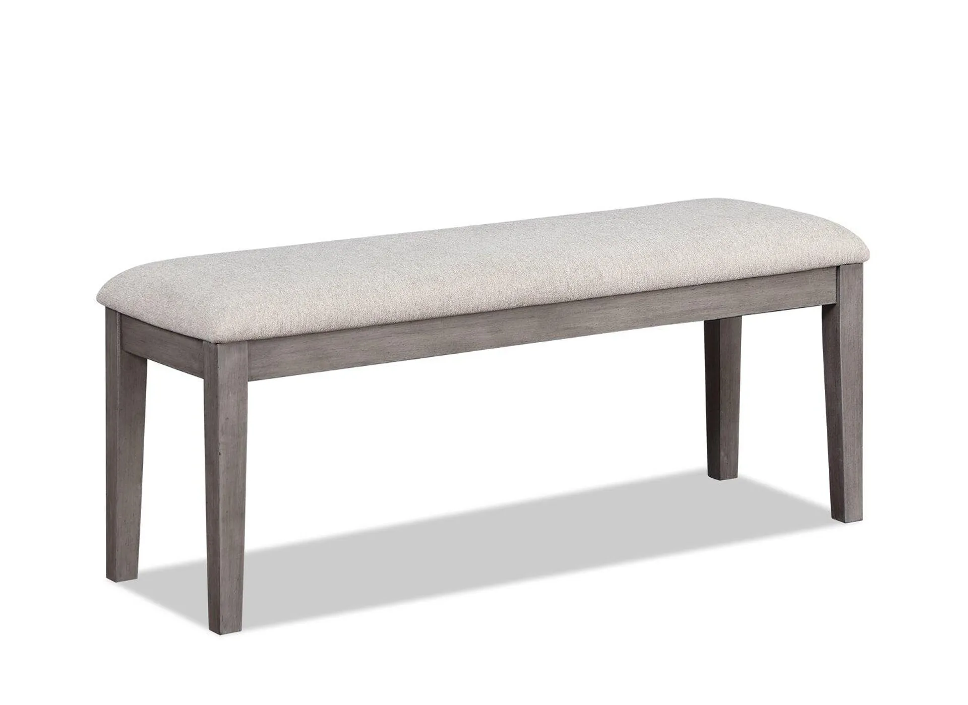 Banc de salle à manger Krew de 48 po (L) en tissu de polyester - gris