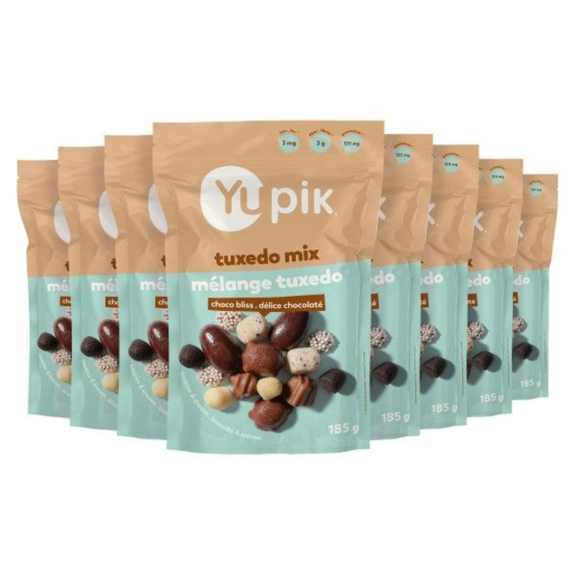 Yupik Tuxedo Mix, Choco Bliss, Snack, 8 × 185 g