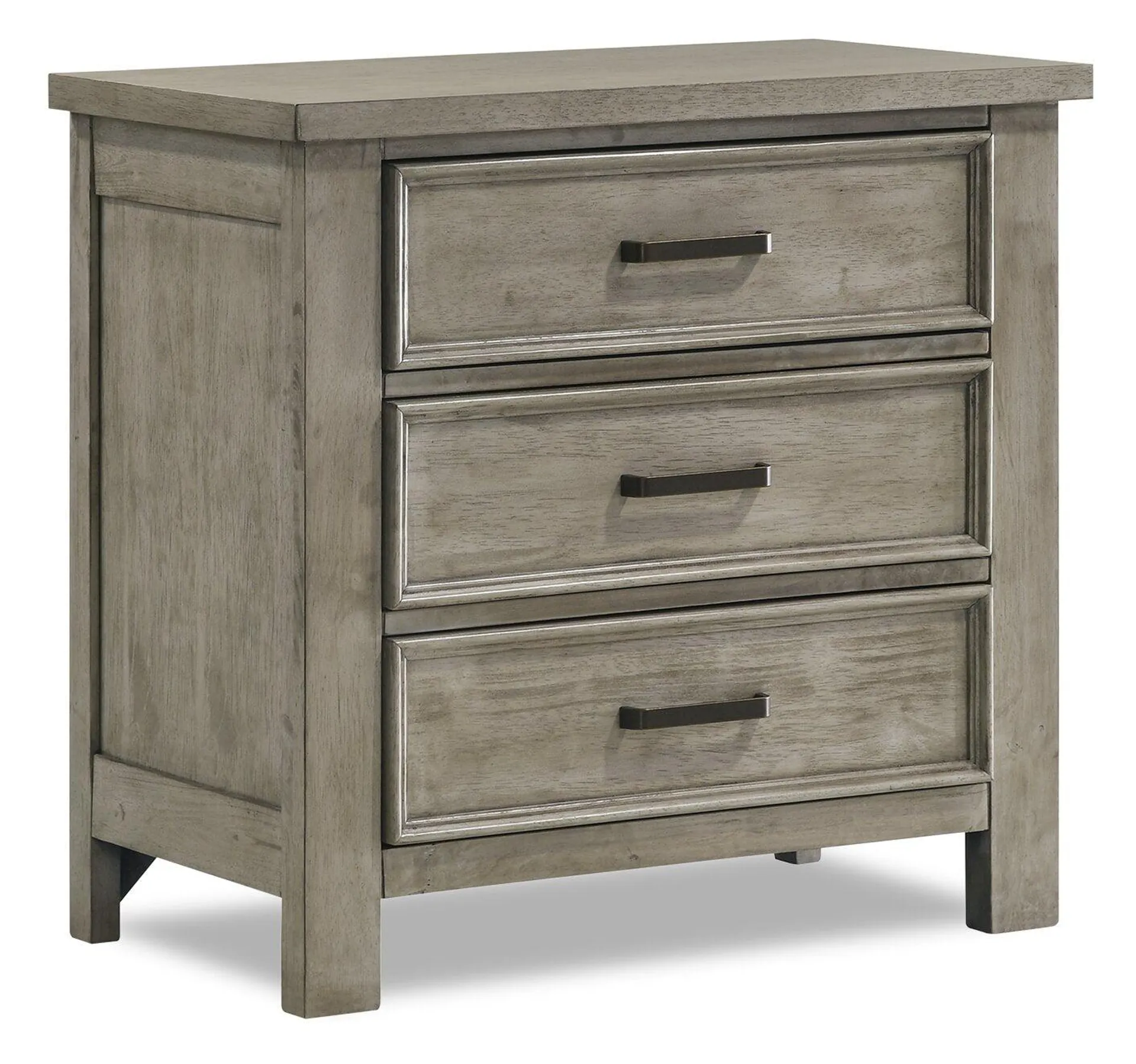 Commode Levi de 30 po (L) x 30 po (H) à 3 tiroirs en bois - gris bois de grève