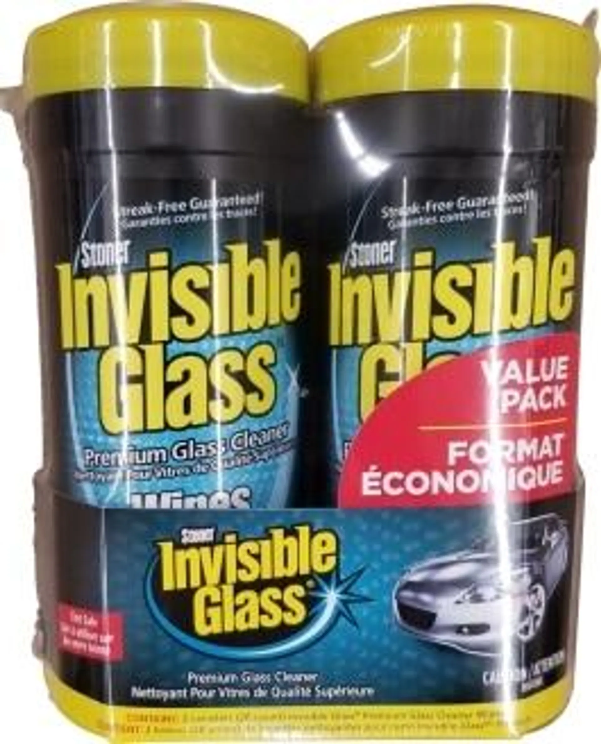 Chiffons pour vitre Invisible Glass, paquet de 2