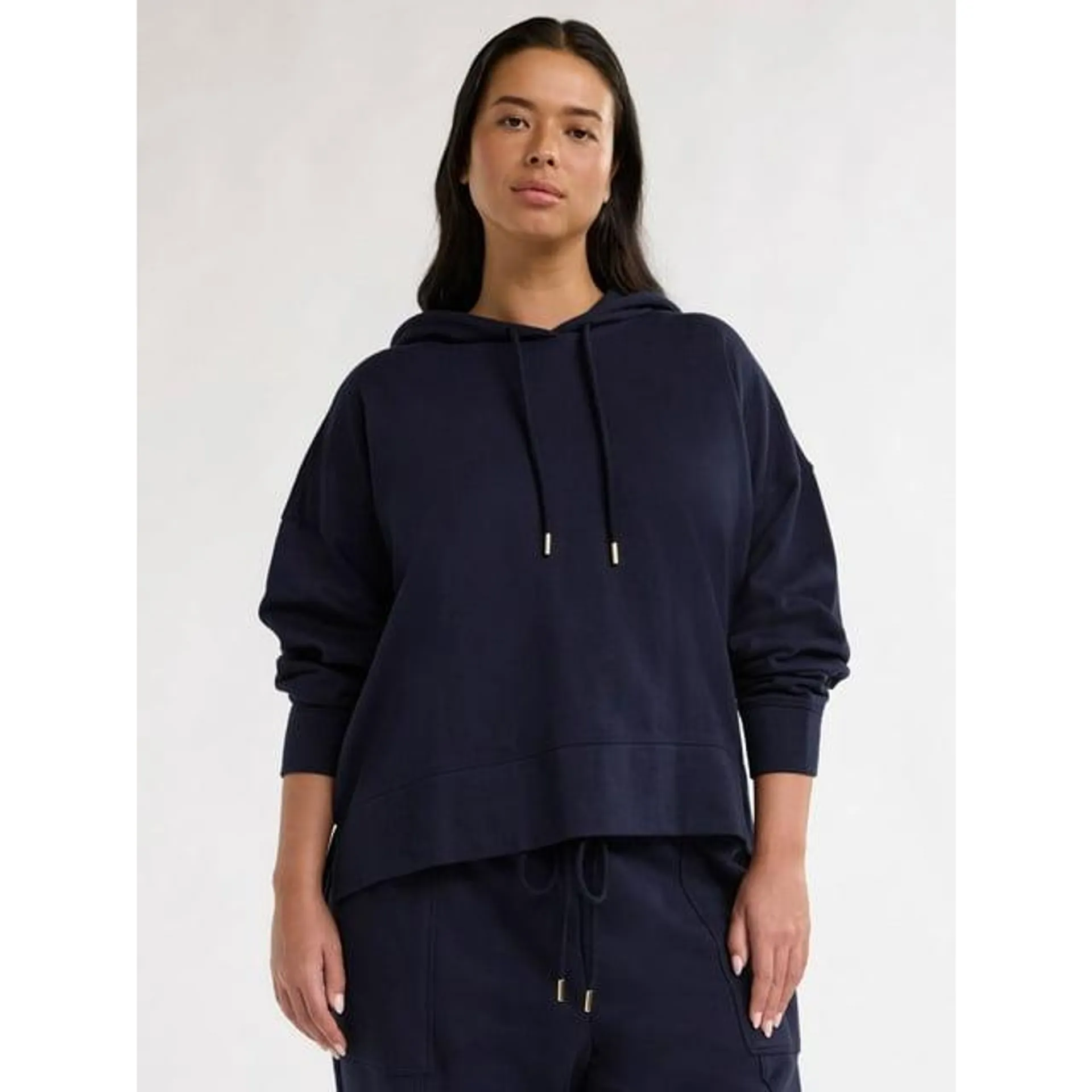 Free Assembly Women's and Women's Plus French Terry Cloth Hoodie with Long Sleeves, Sizes XS-4X