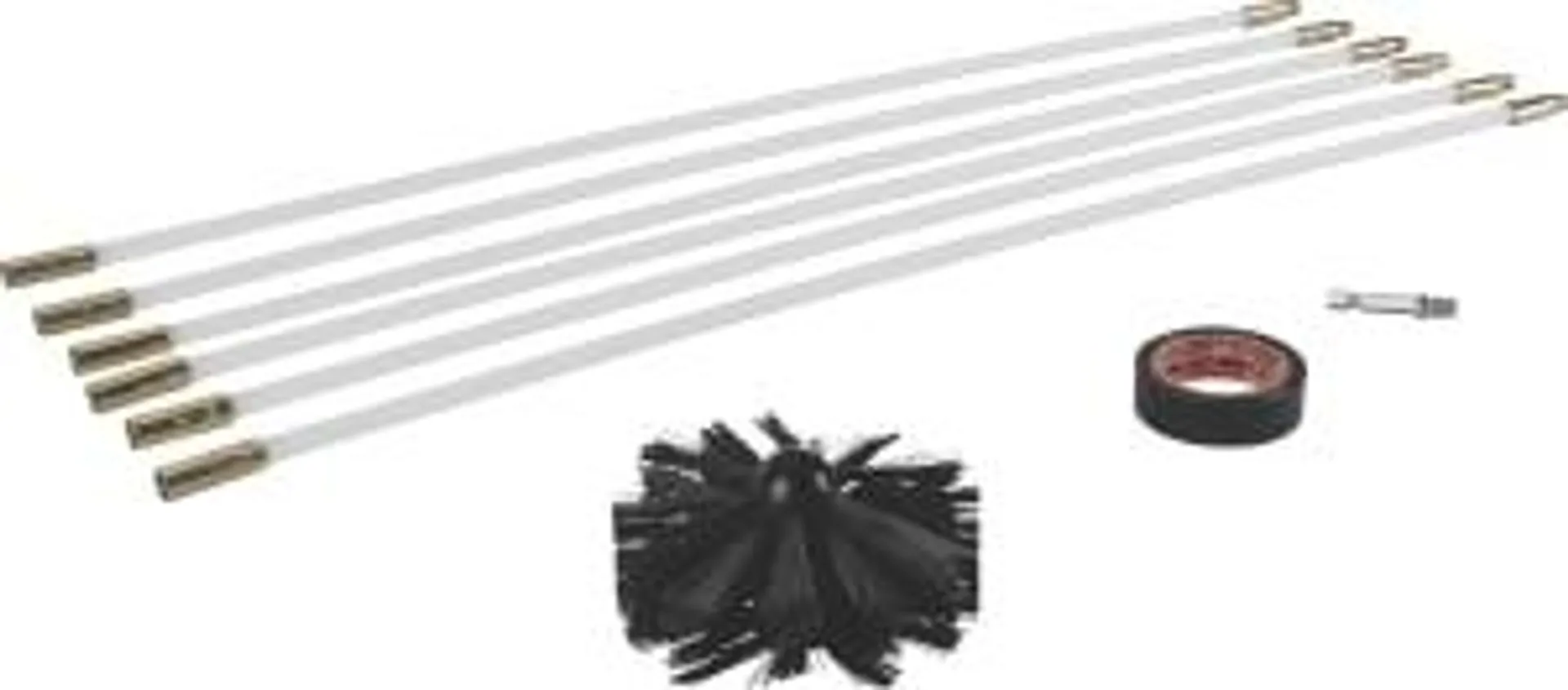 10 ft Power Drill Duct Cleaning Brush Kit