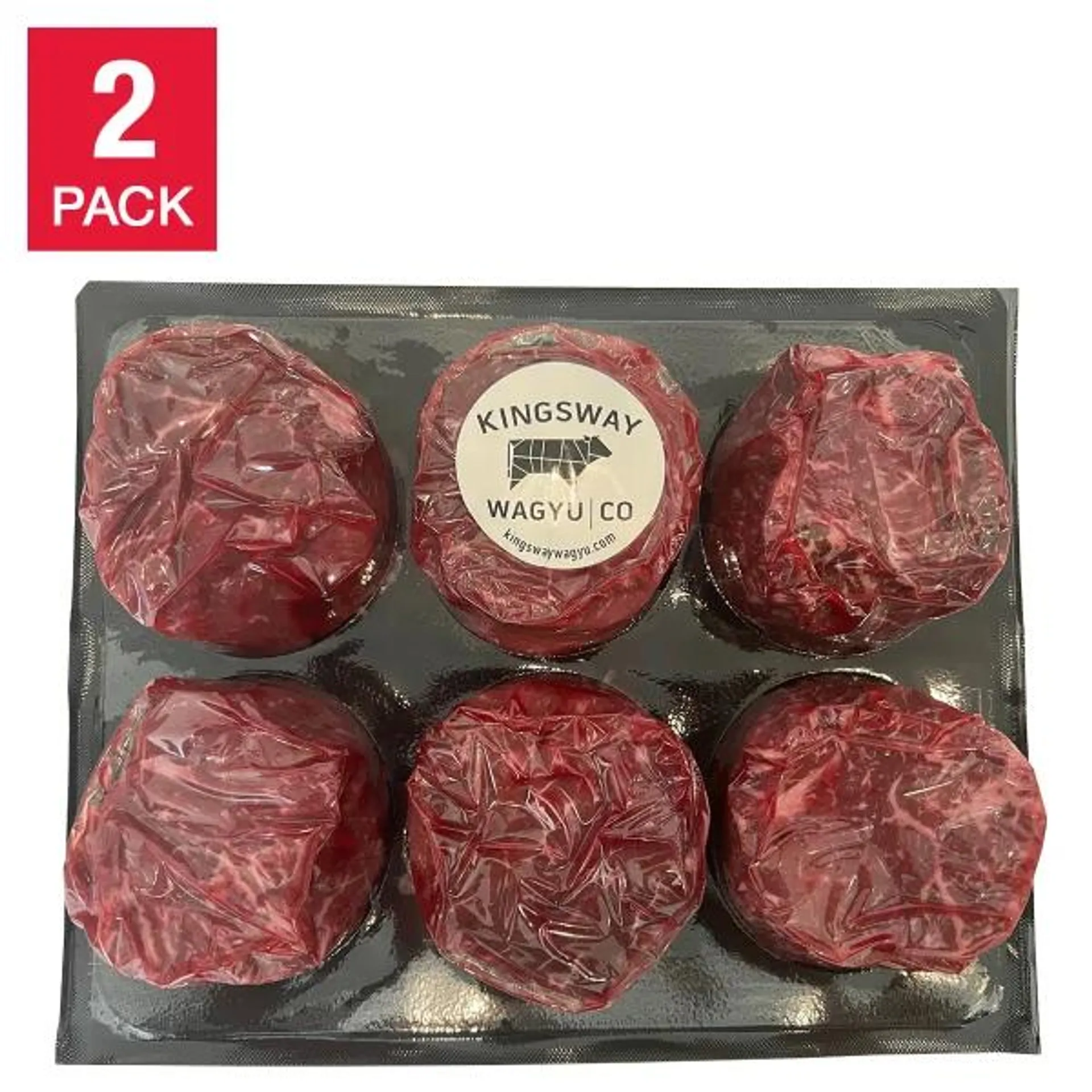 Kingsway Wagyu Beef Inside Medallion Steaks, 12 × 170 g