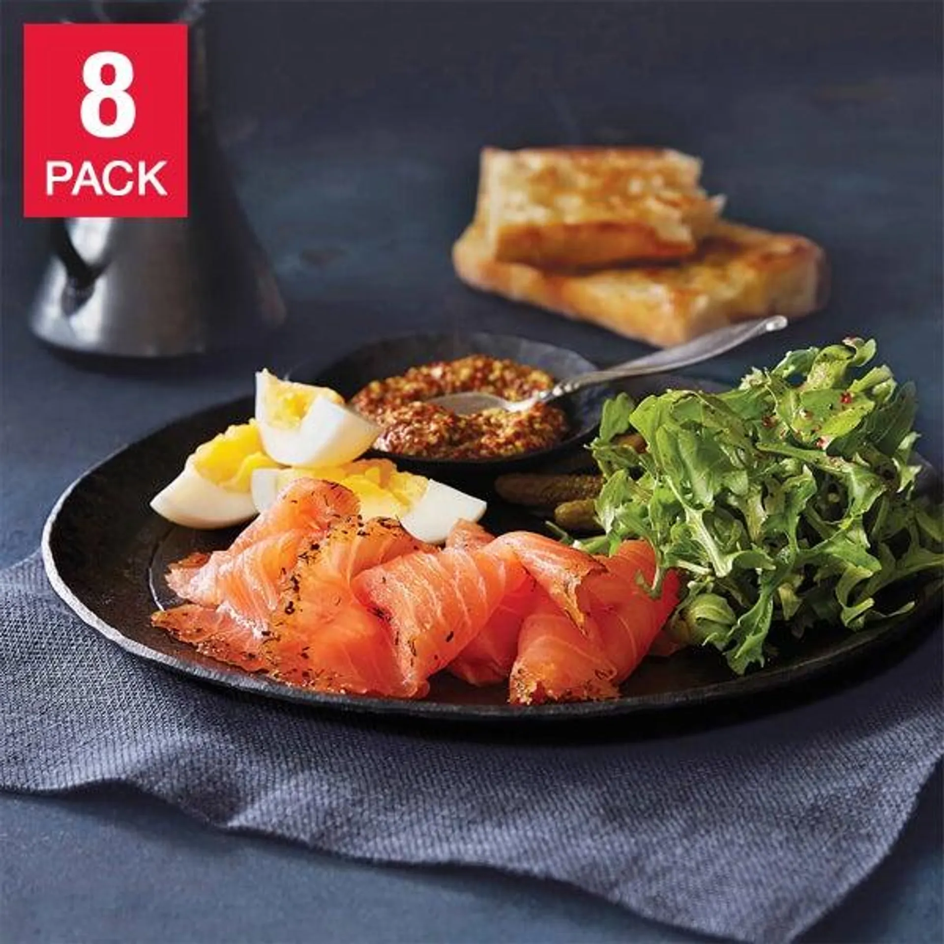 True North Seafood Cold Smoked Salmon, 8 × 200 g