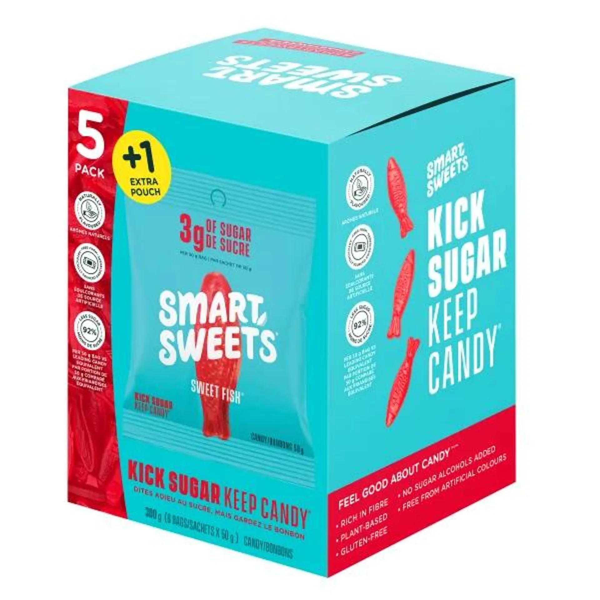 SmartSweets Sweet Fish Candies, 6 × 50 g