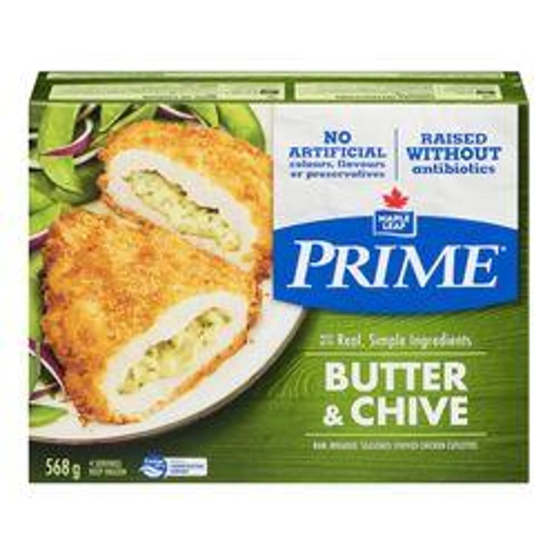 Prime Frozen Butter and Chive Stuffed Chicken Cutlets 568 g