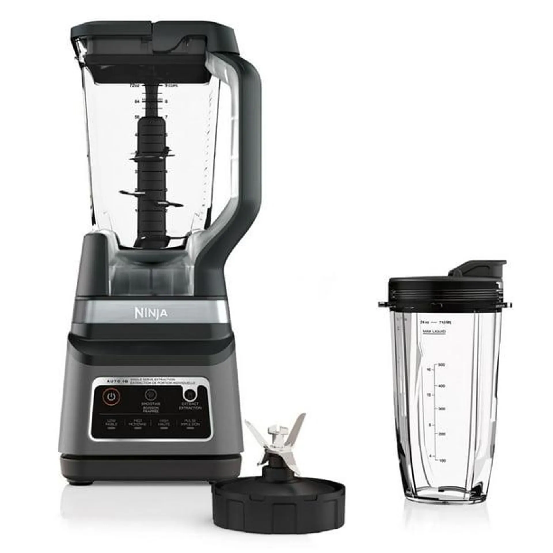 Mélangeur Ninja Professional Plus Blender DUO avec Auto-iQ, 1 400 watts de puissance de pointe Deux préréglages, noir