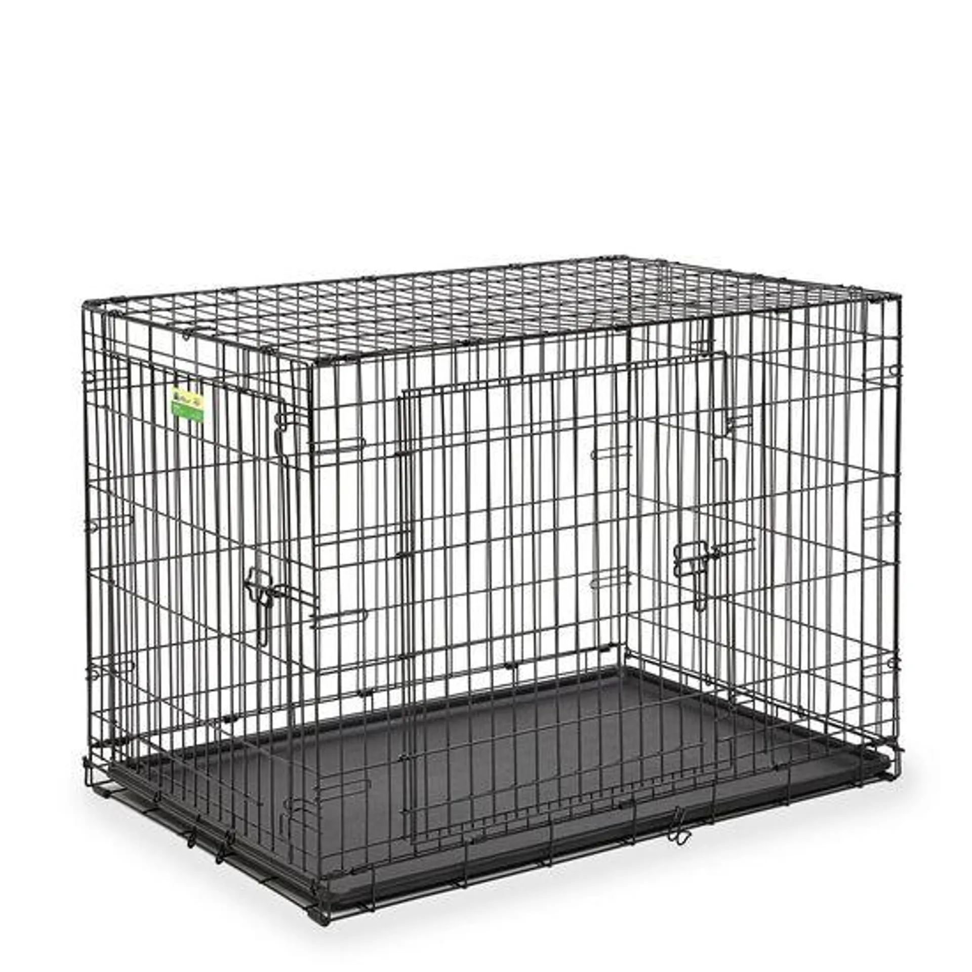 Cage pliante à deux portes pour chiens