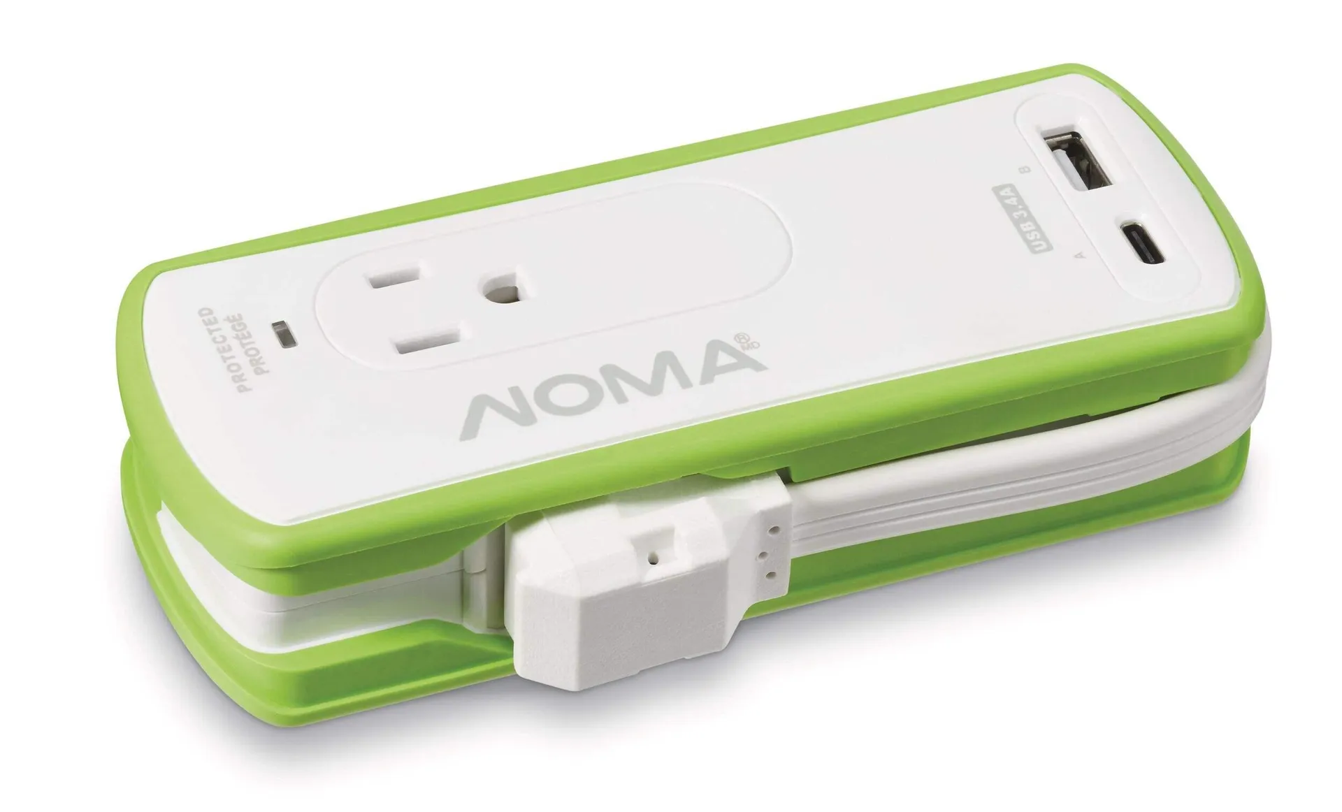 Barre d'alimentation de voyage NOMA avec 2 prises USB-A et USB-C