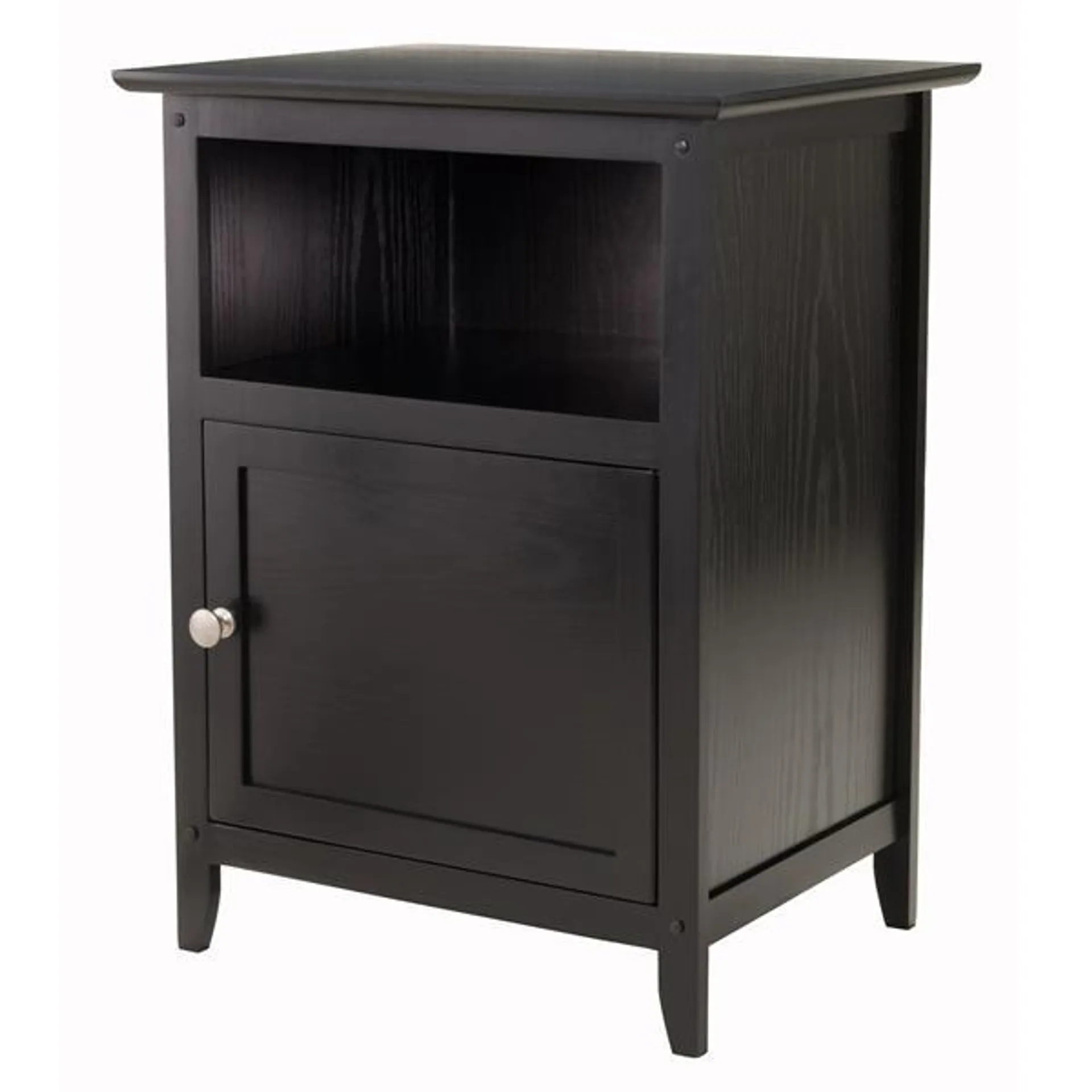 Table Henry, 18,9 po x 25 po, bois, noir