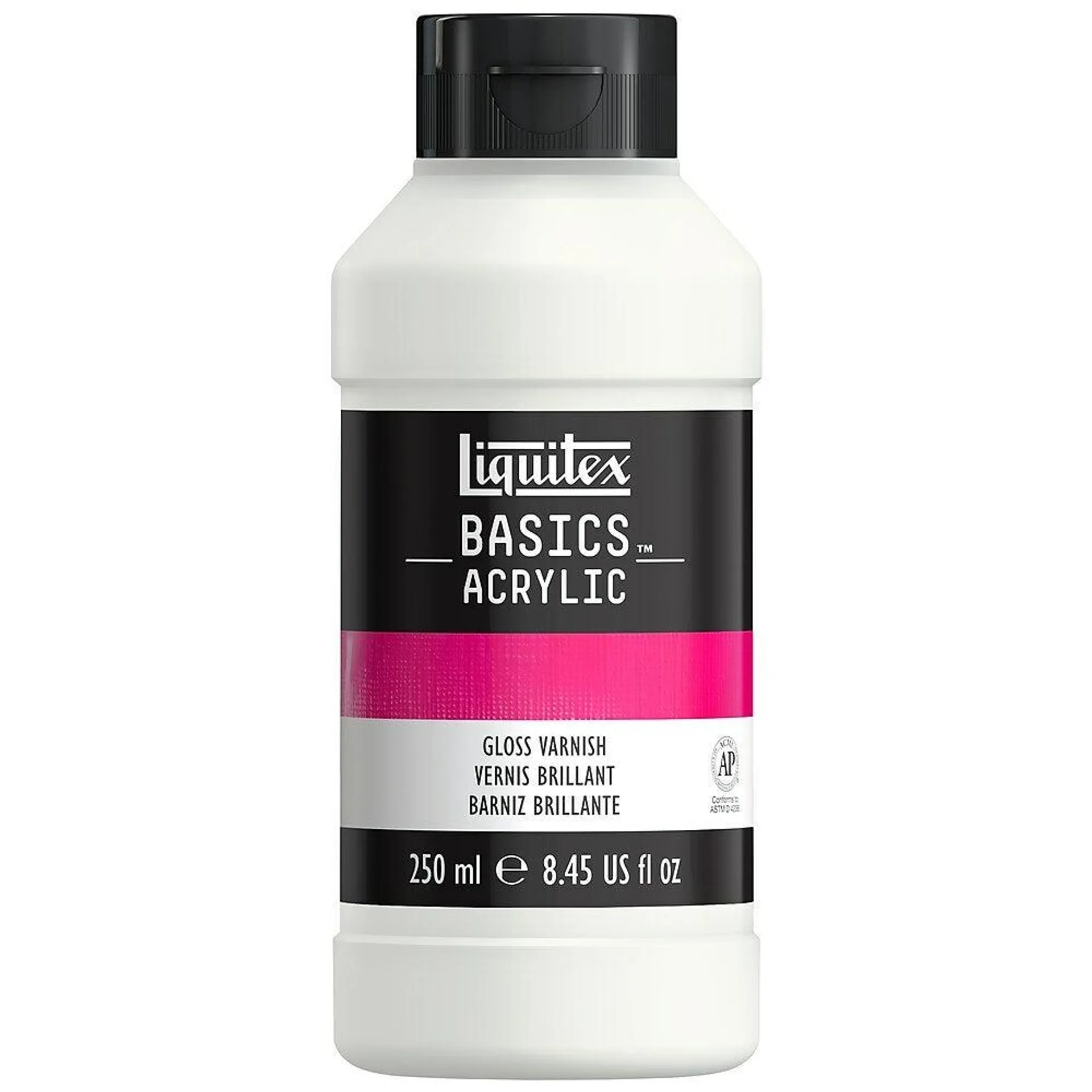 Liquitex Basics – Peinture acrylique 1041008, vernis brillant, bouteille de 250 ml