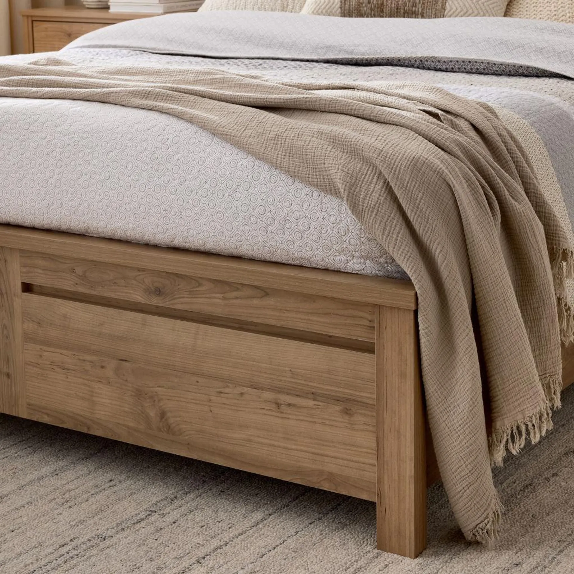 Mobilier de chambre à coucher Sésame - Grand lit (sommier requis)