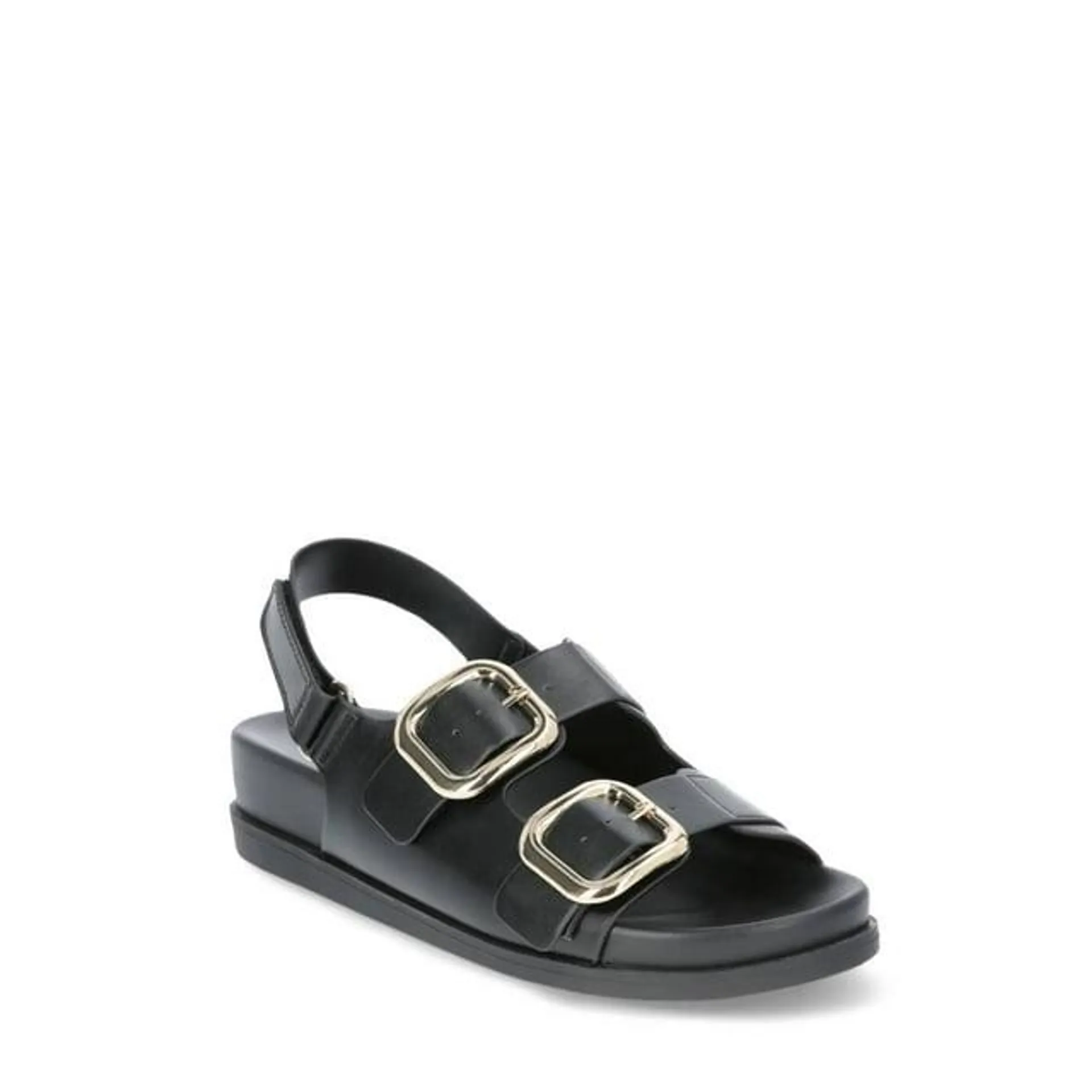 Time and Tru Women's Dad Buckle Slingback Sandals, Sizes 6-11