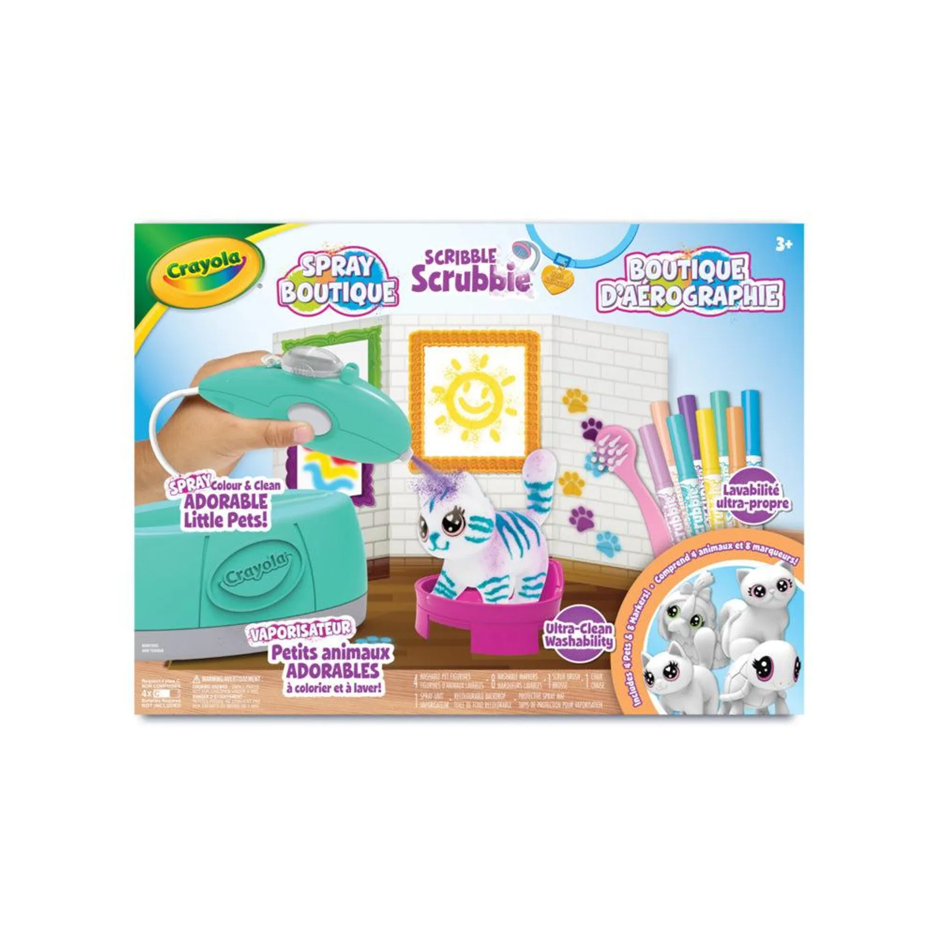 Crayola - Boutique de vaporisation pour animaux Scribble Scrubbie de