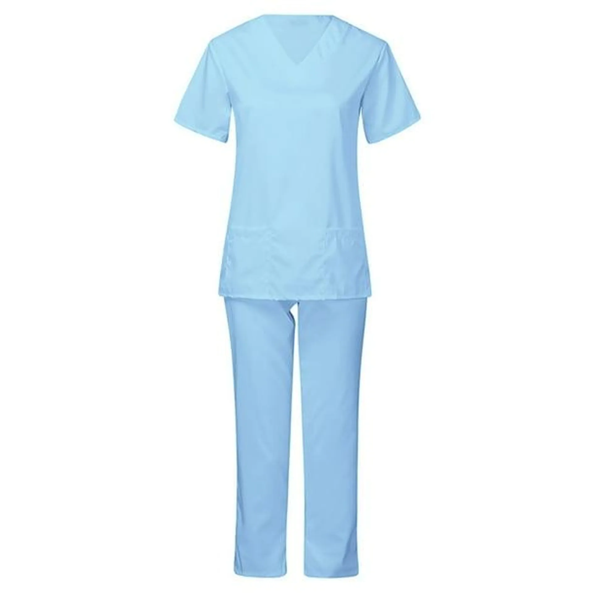 EQWLJWE Uniforme d'Infirmière Ensemble de Blouses pour Femmes en Solde Costume d'Infirmière Haut à Encolure en V Extensible et Pantalon Cargo Grande Taille Halloween