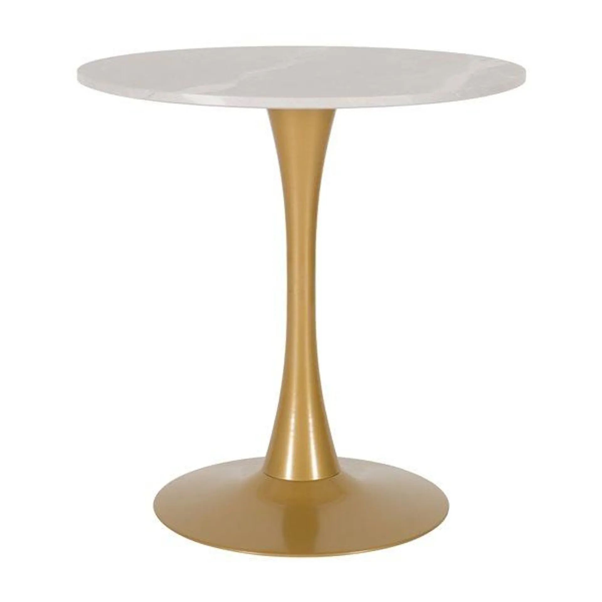 Table bistro ronde Ivo par CorLiving 28 po gris marbré