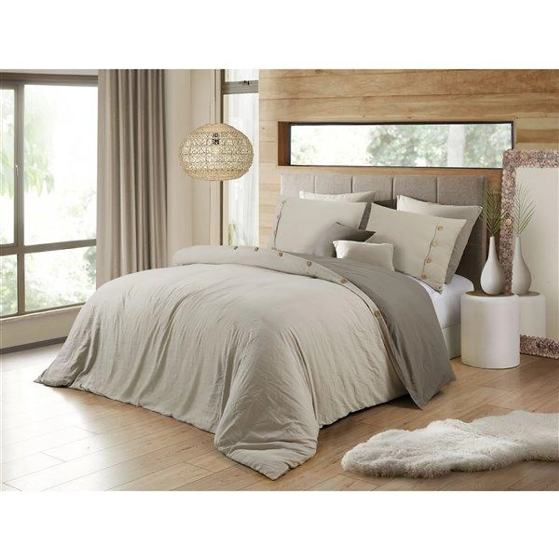 Ensemble de housse de couette kaki très grand lit par Swift Home, 3 mcx