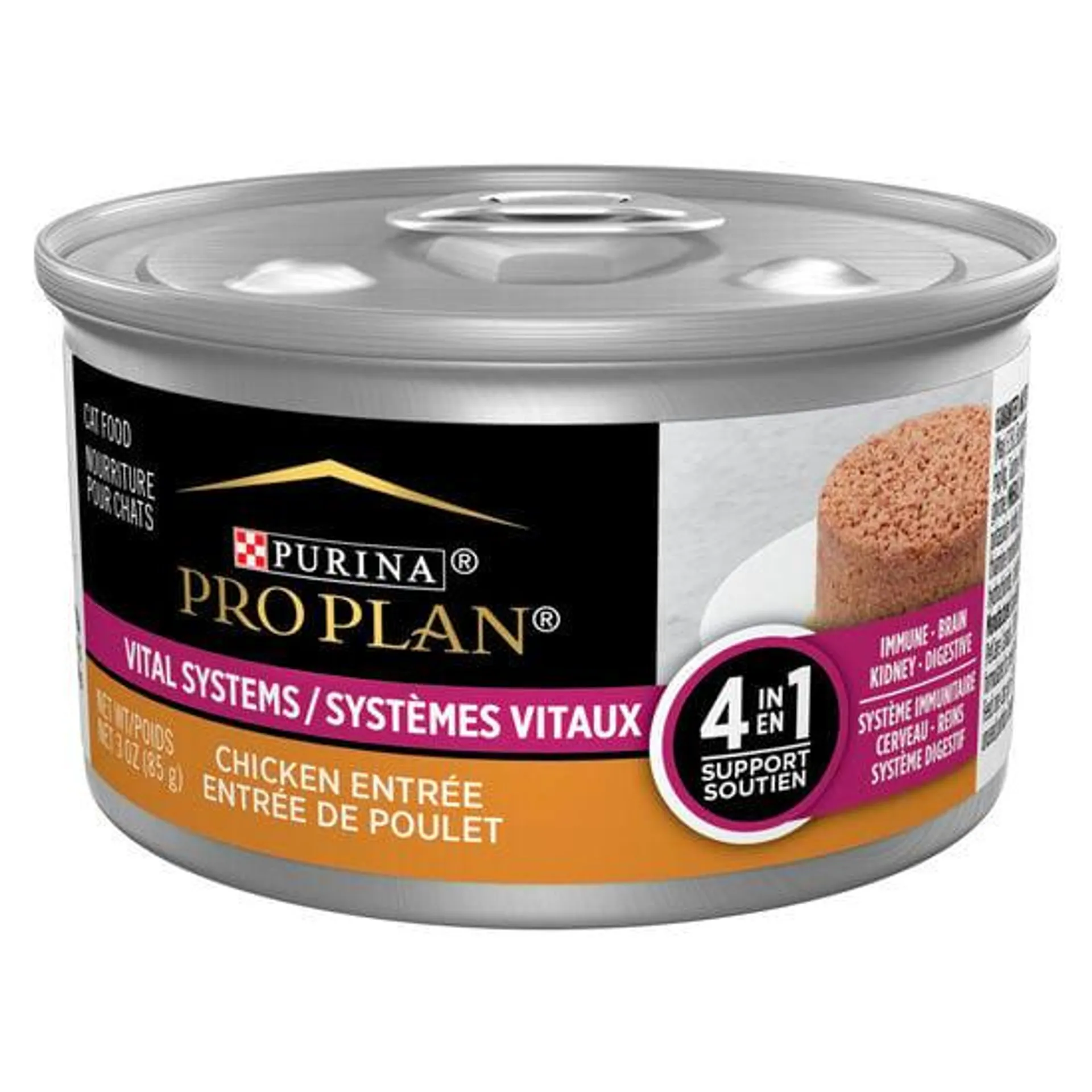 Entrée de poulet formule systèmes vitaux pour chats, 85 g