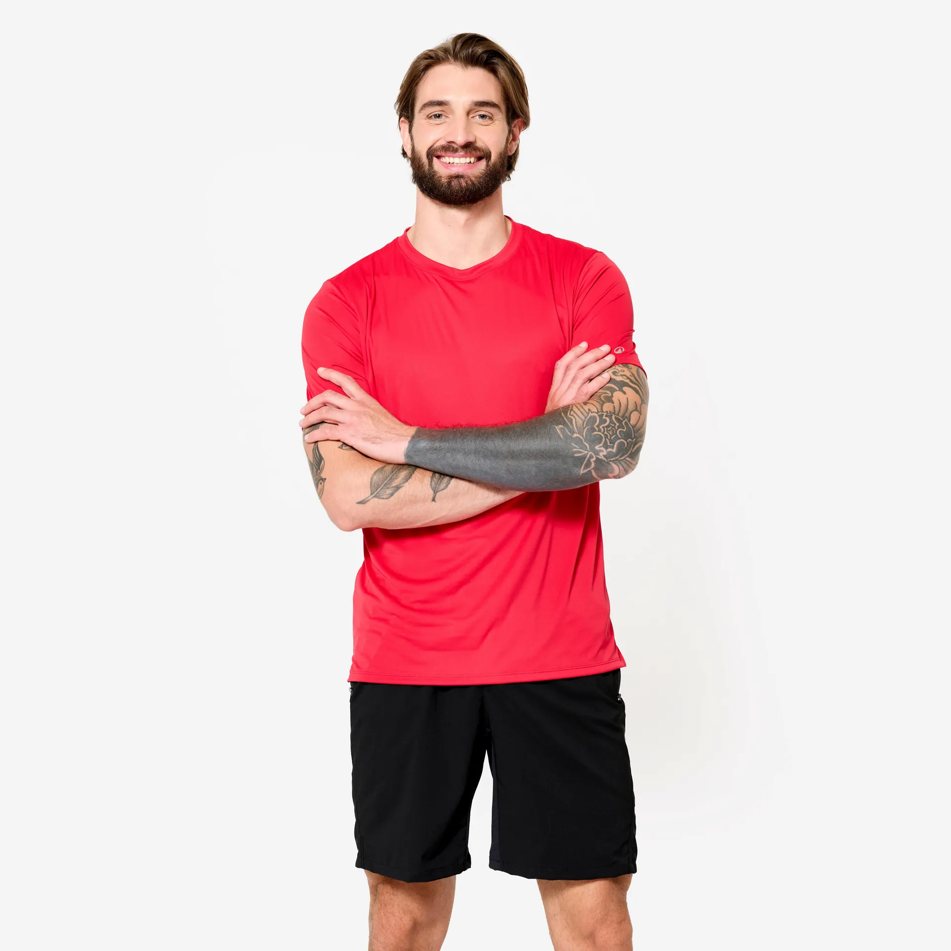 T-shirt à manches courtes respirant col rond homme