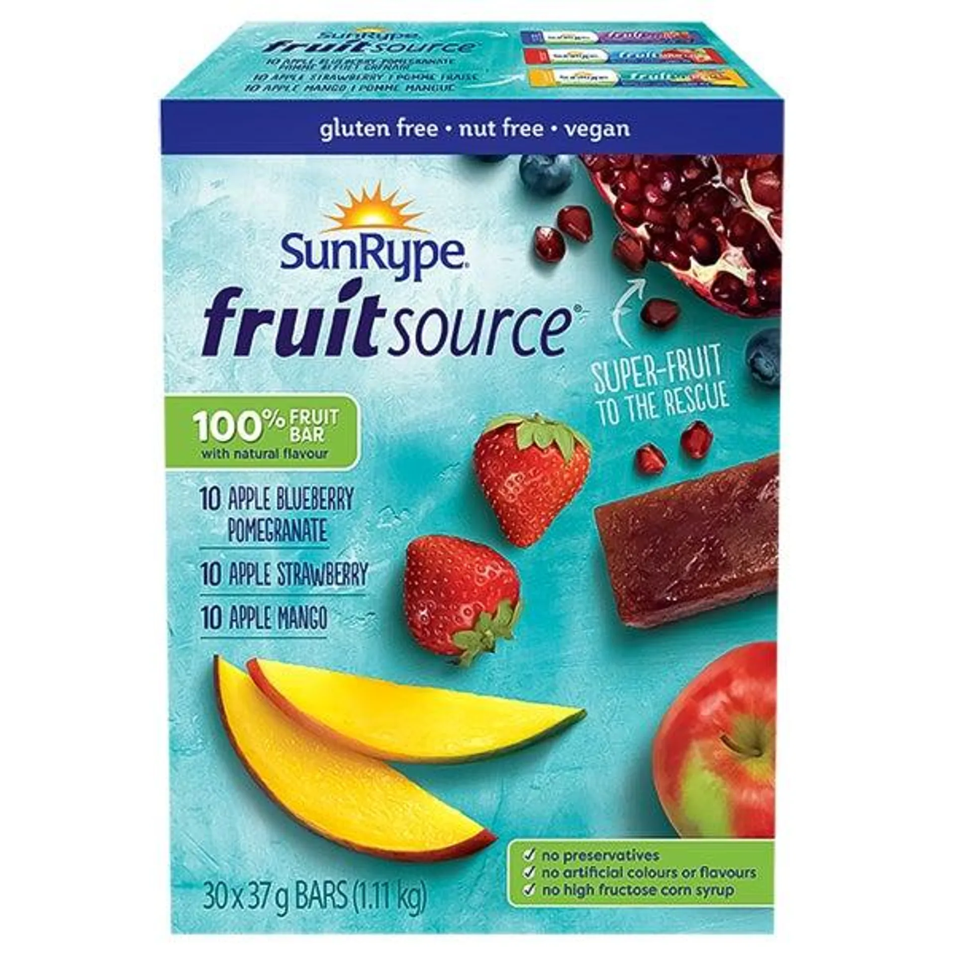 SunRype Fruit Source Fruit Bars, 30 × 37 g