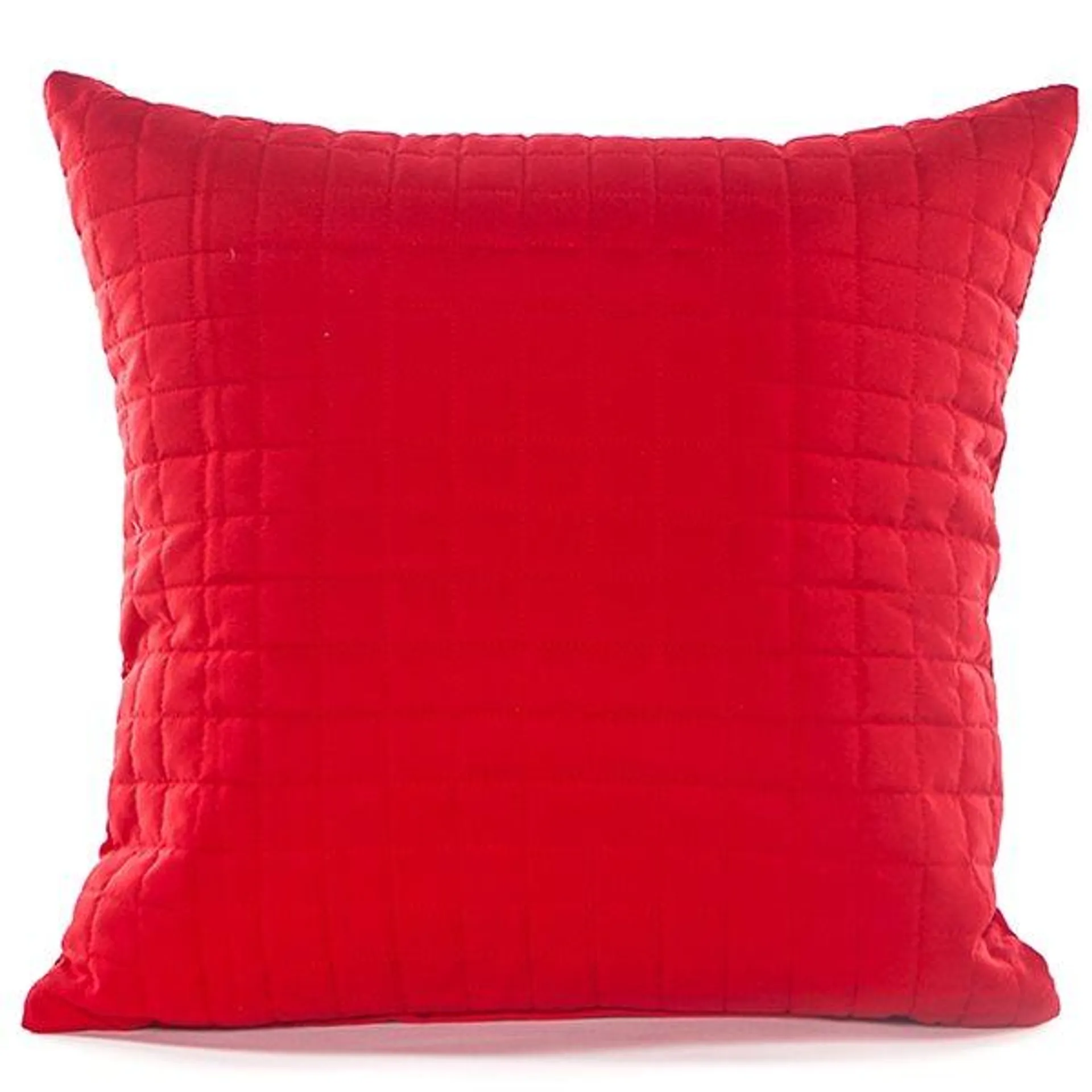 Coussin décoratif carré rouge de 18 po x 18 po Grid par Gouchee Home
