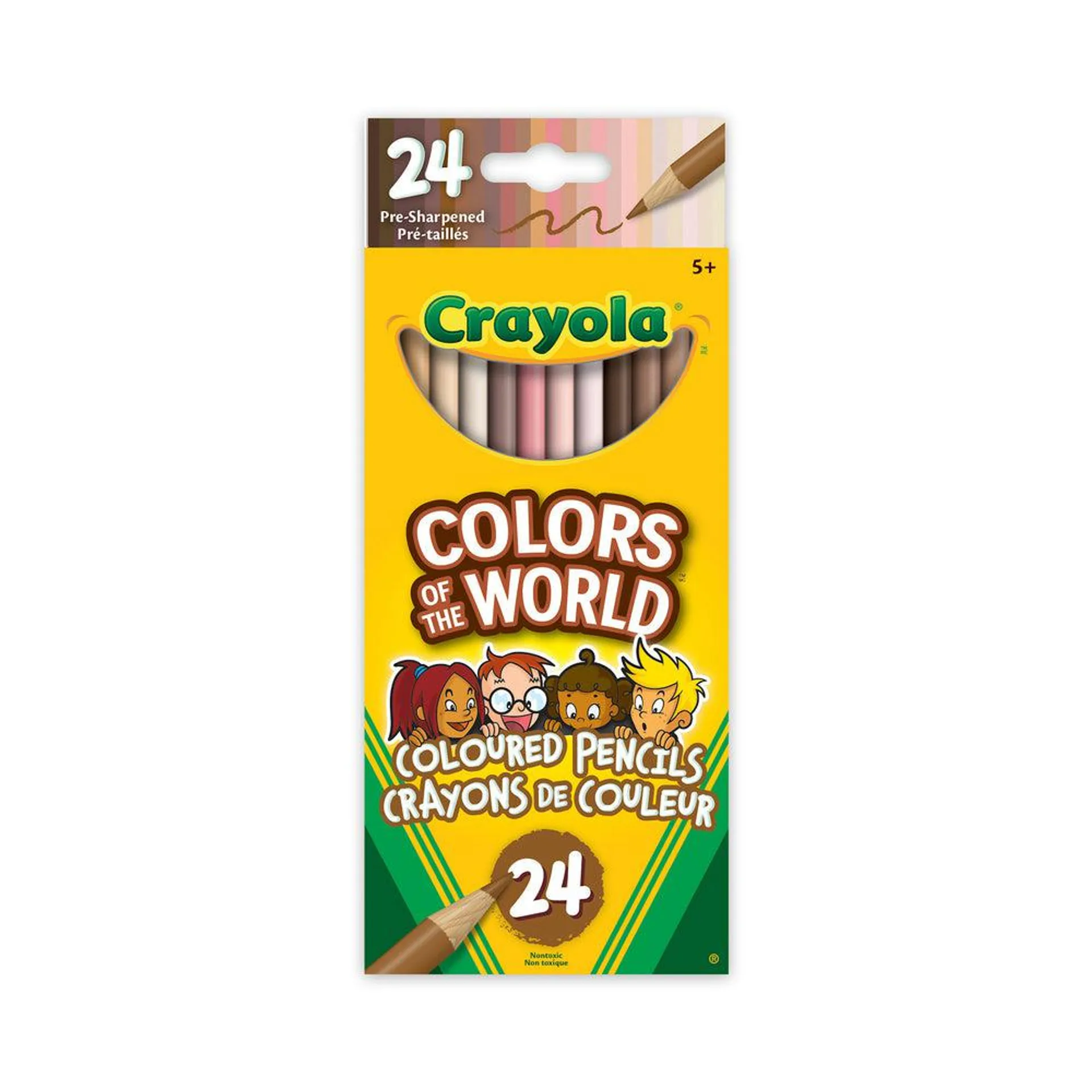 Crayola - Crayons de couleur de la peau - Paquet de 24