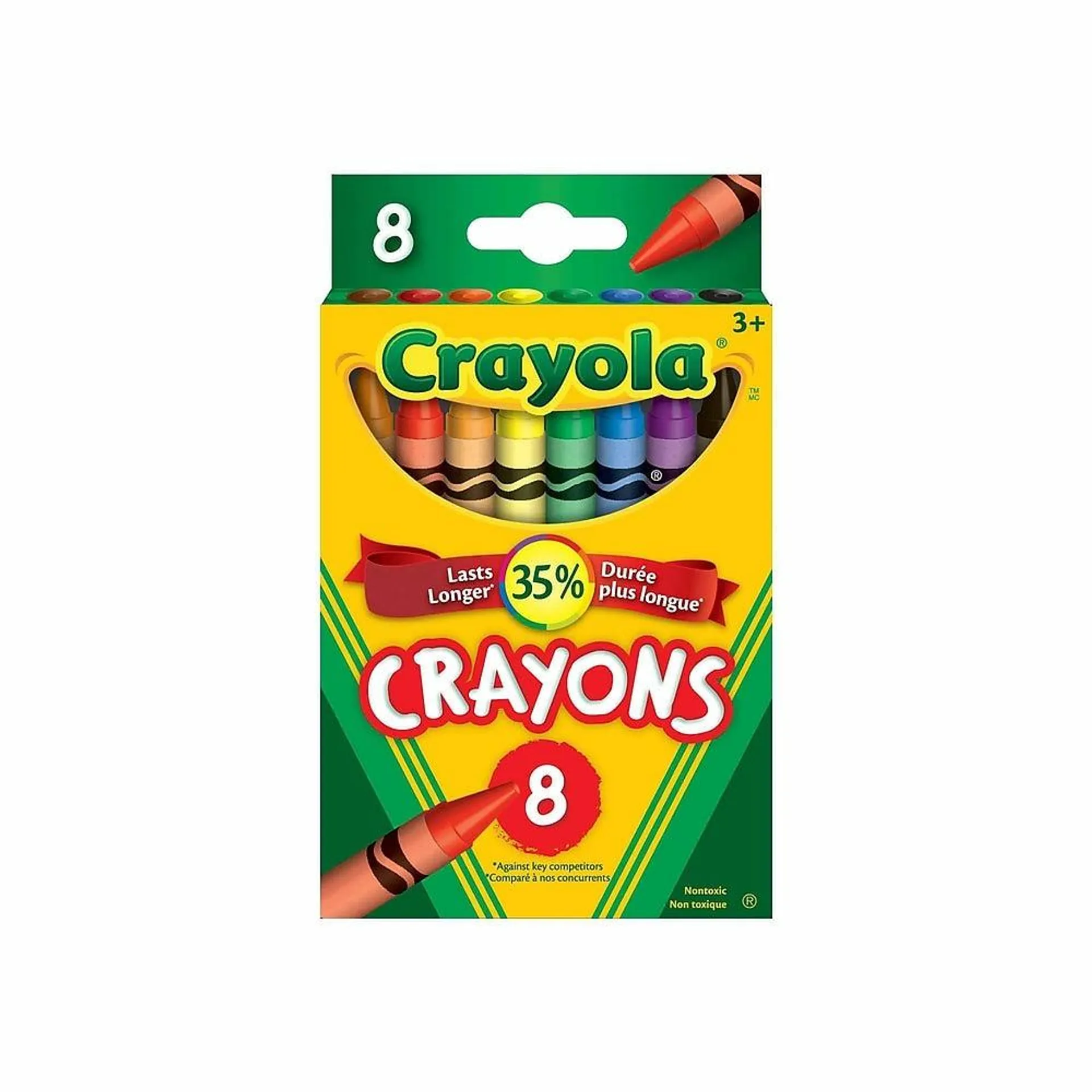 Crayola - Crayons de cire - Paquet de 8