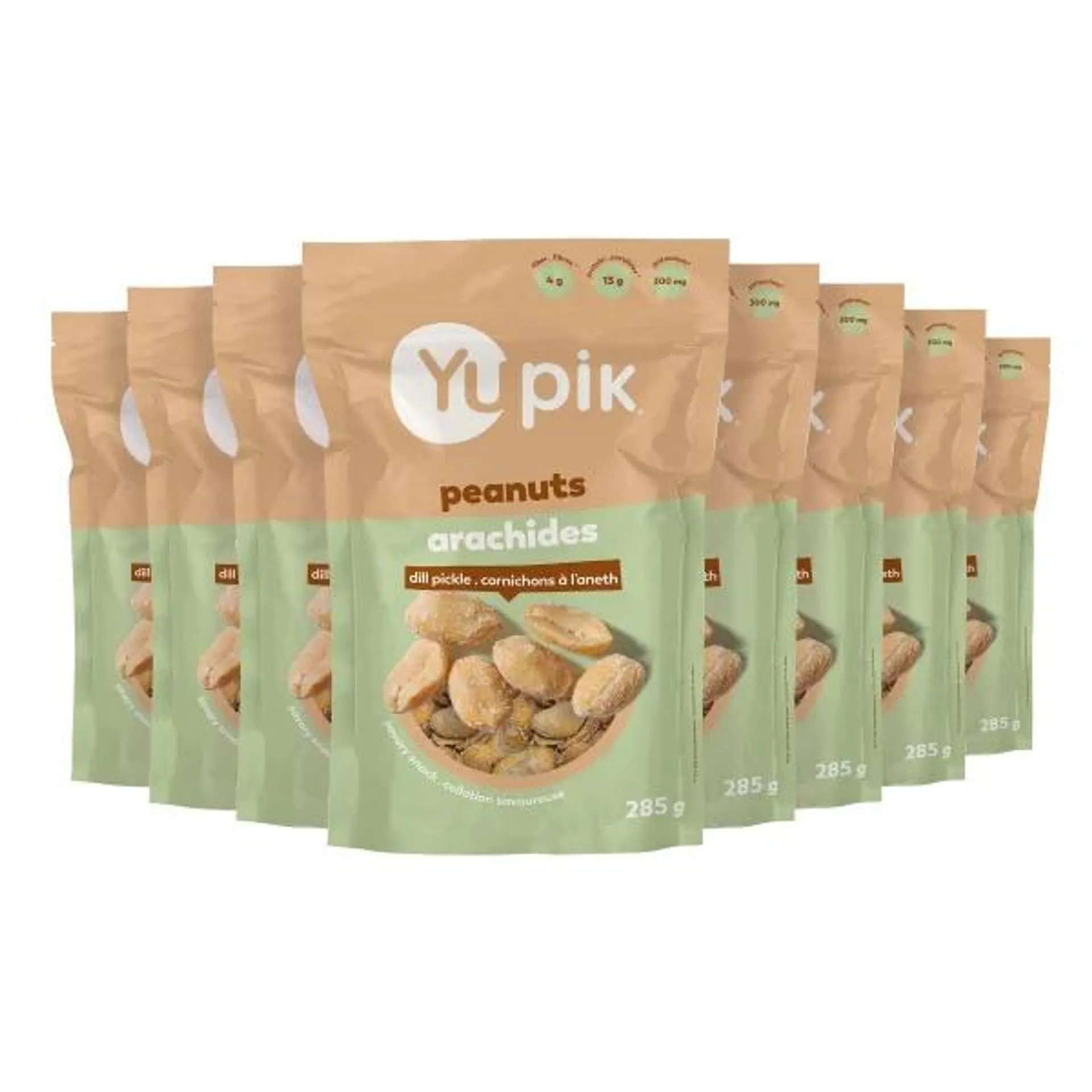 Yupik Dill Pickle Peanuts, 8 × 285 g