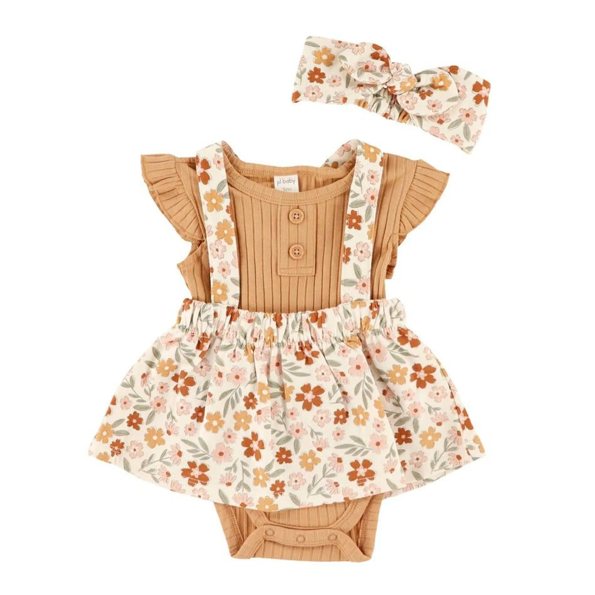 Floral Overall Set 3-24m
