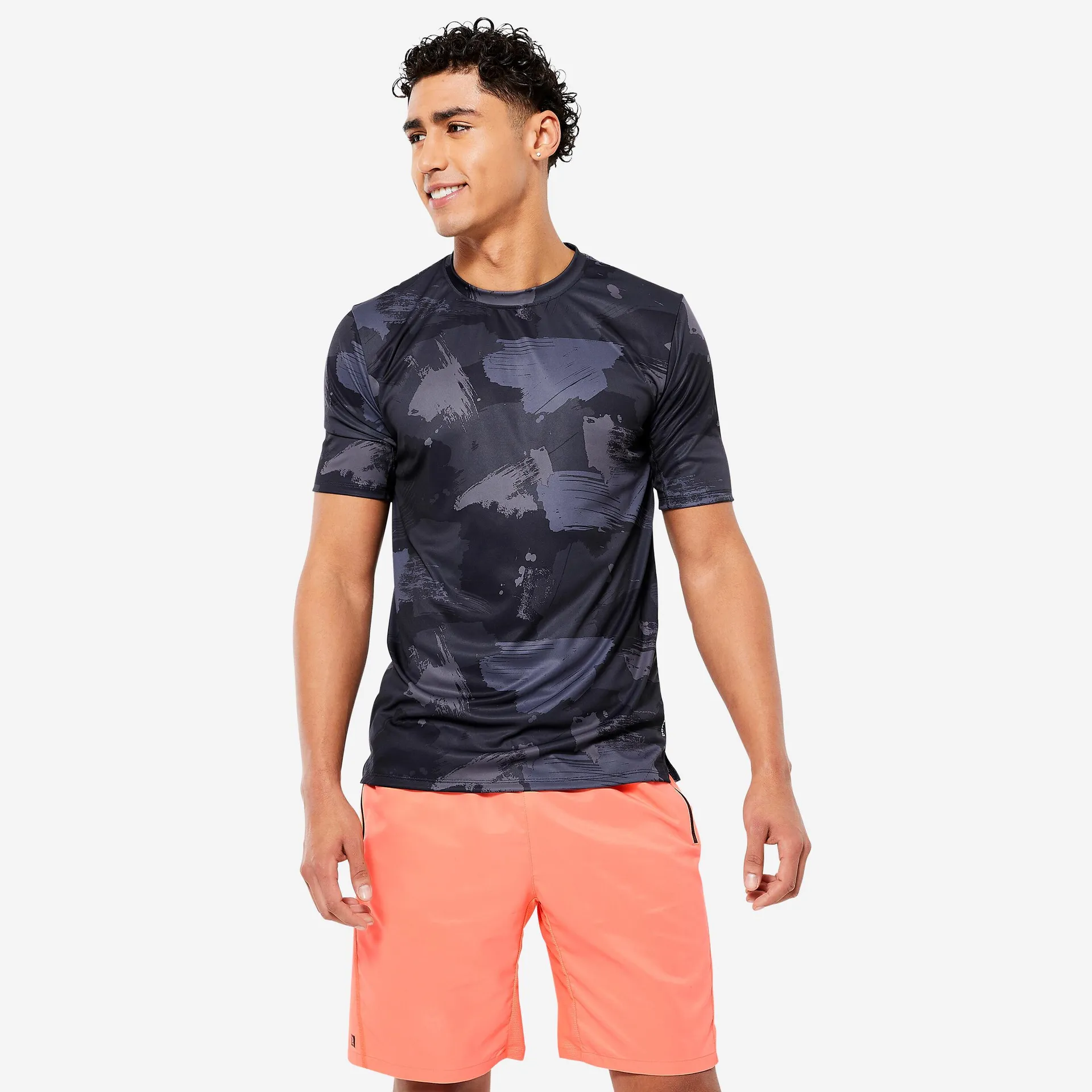 T-shirt de sport – bleu camouflage