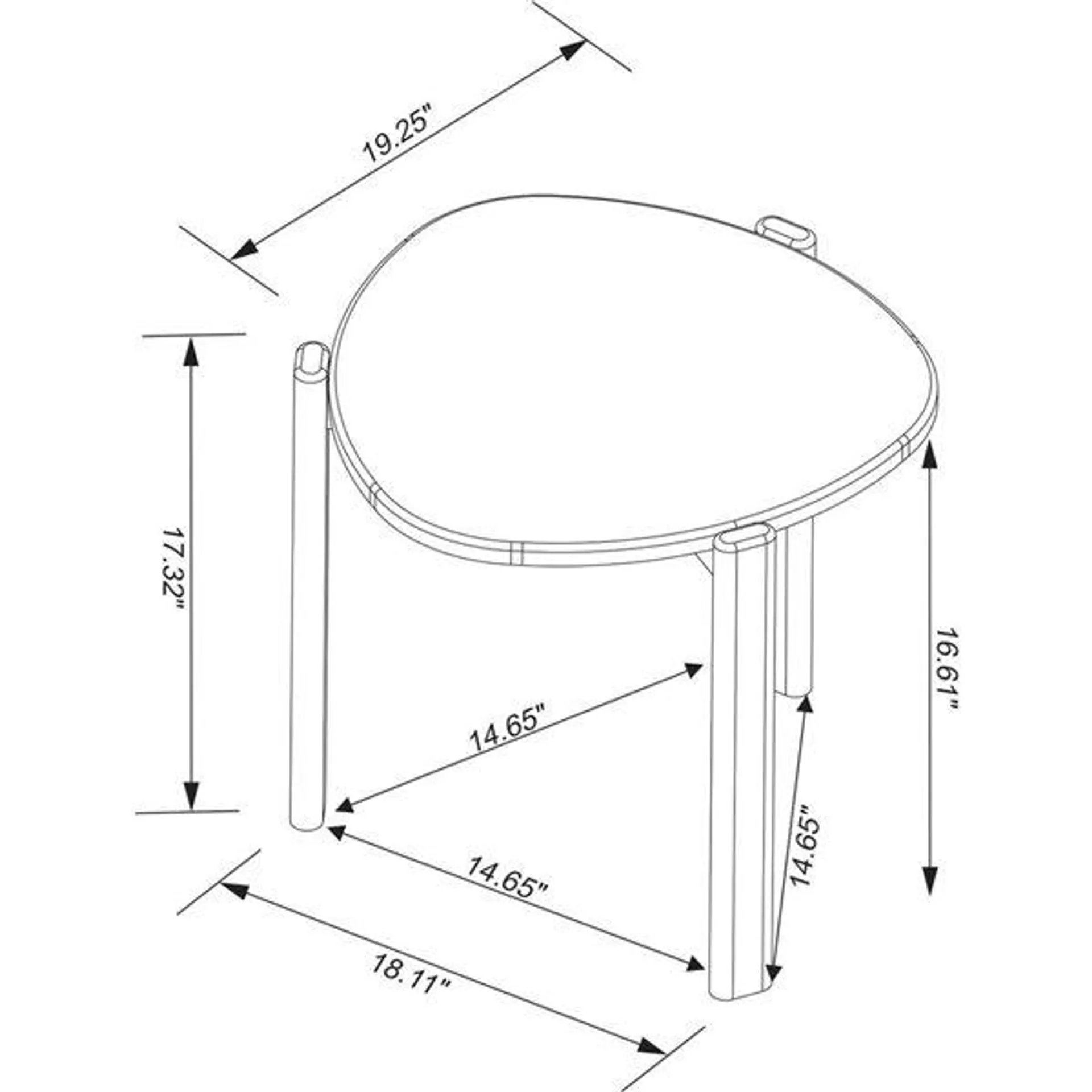 Table d'appoint moderne du milieu du siècle Gales de Manhattan Comfort avec pieds en bois, vert pistache